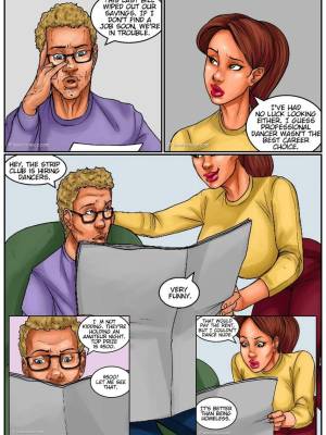 Recession Blues: Wife Forced To Strip Porn Comic english 02