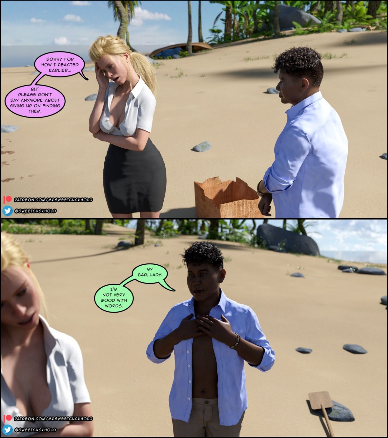 Uninhabited Island Porn Comic english 08