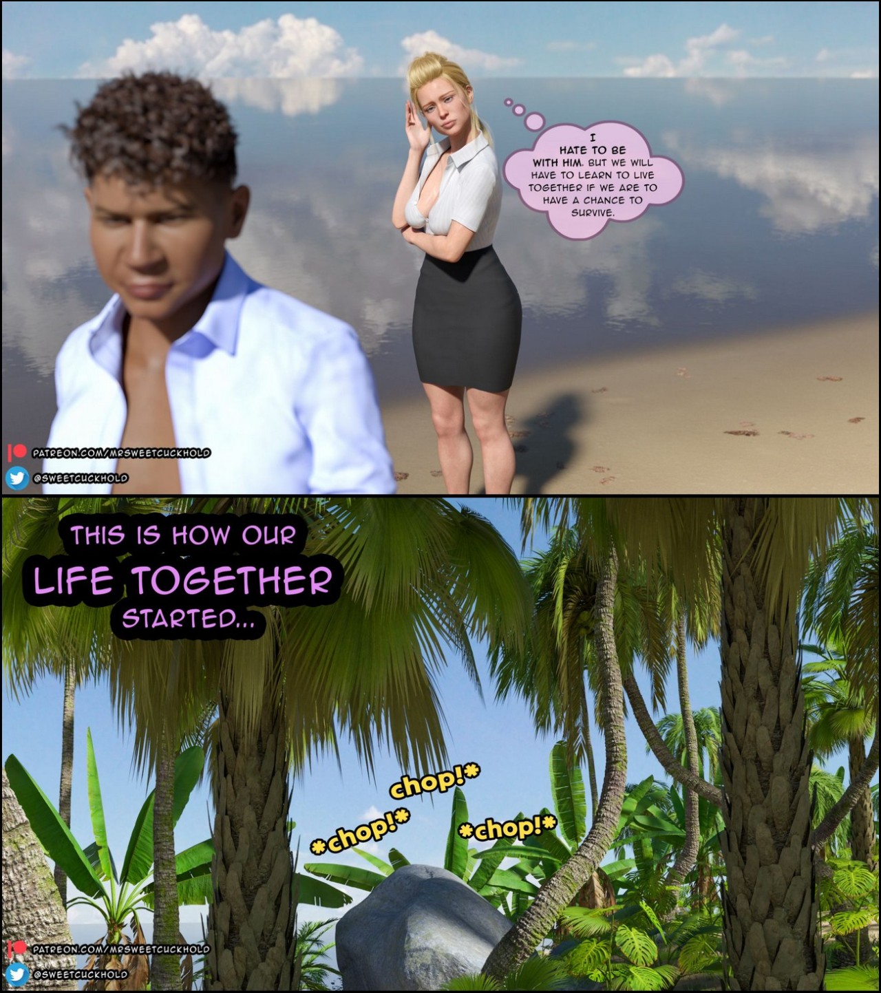 Uninhabited Island Porn Comic english 09