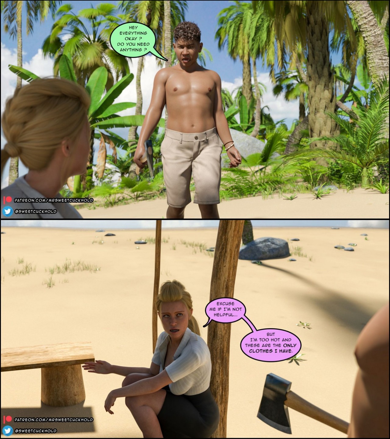 Uninhabited Island Porn Comic english 13