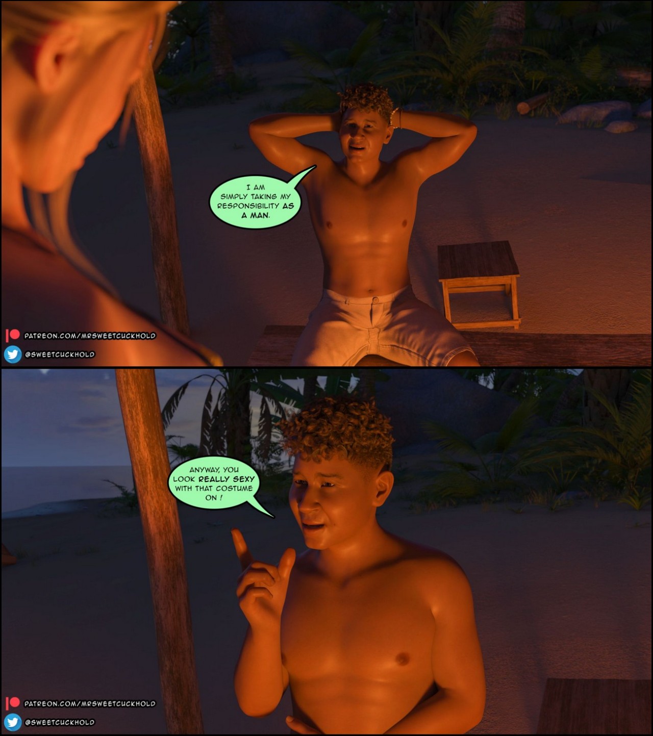 Uninhabited Island Porn Comic english 18