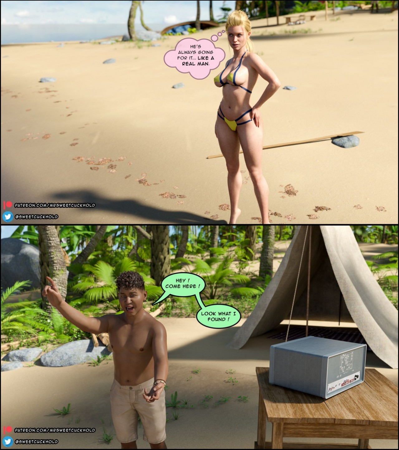 Uninhabited Island Porn Comic english 22