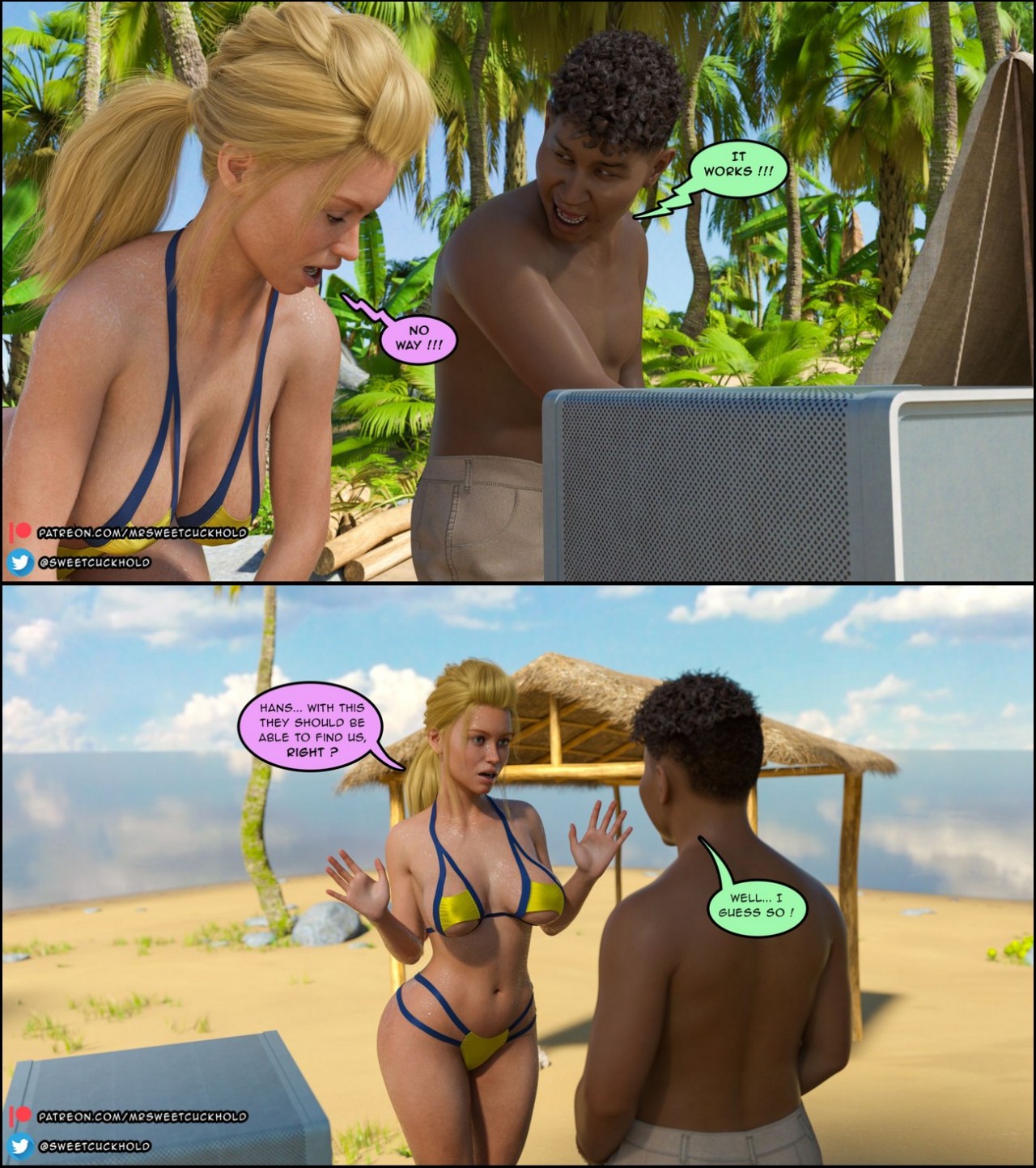 Uninhabited Island Porn Comic english 26