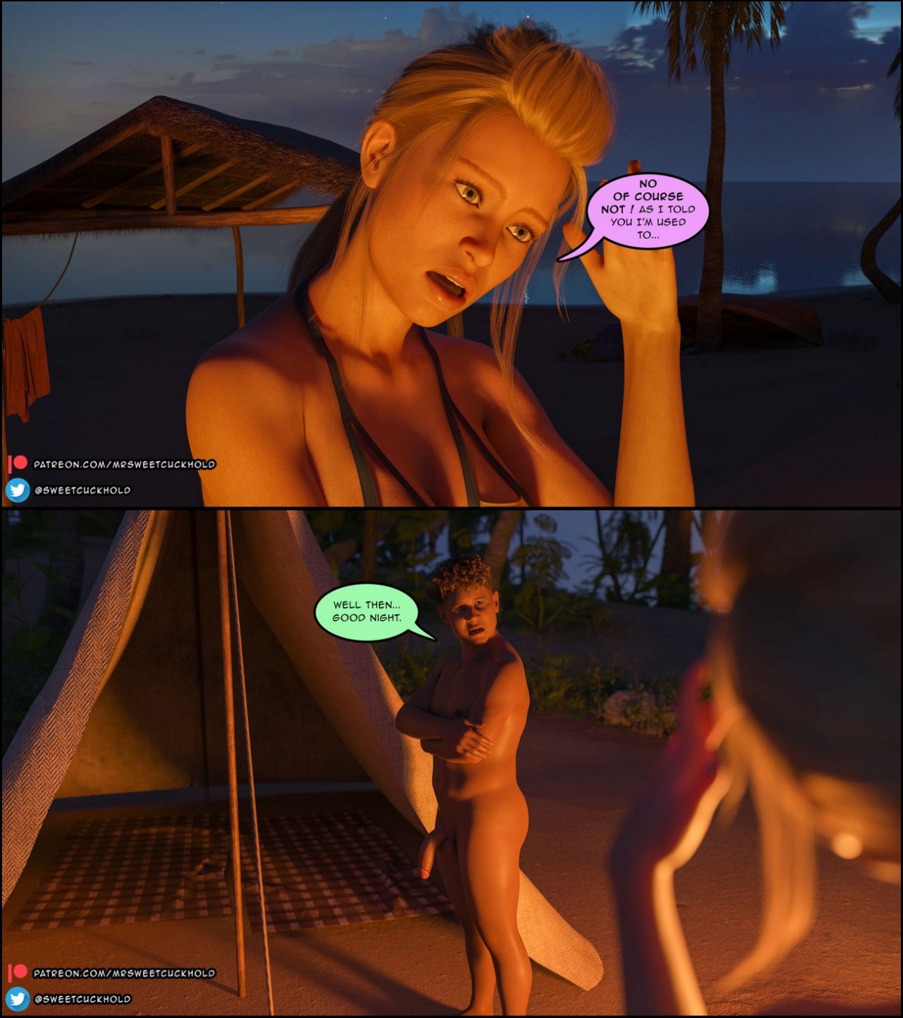 Uninhabited Island Porn Comic english 32