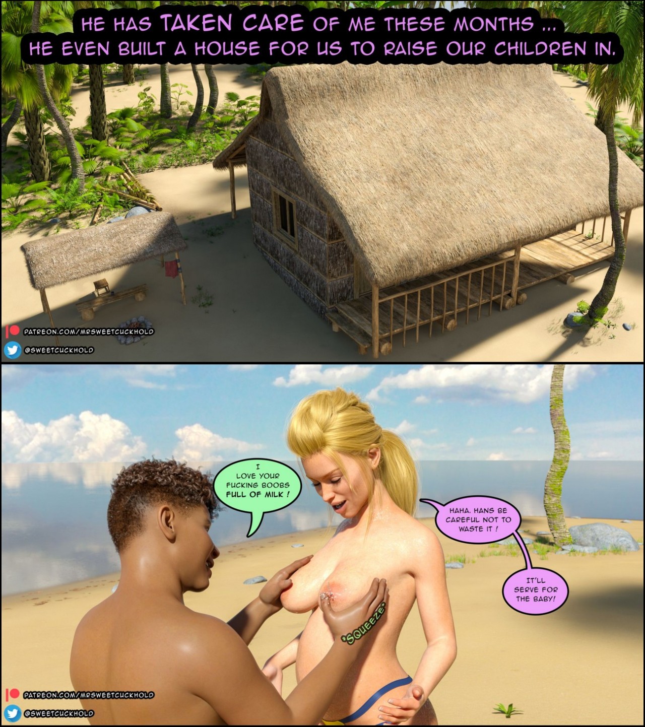 Uninhabited Island Porn Comic english 64