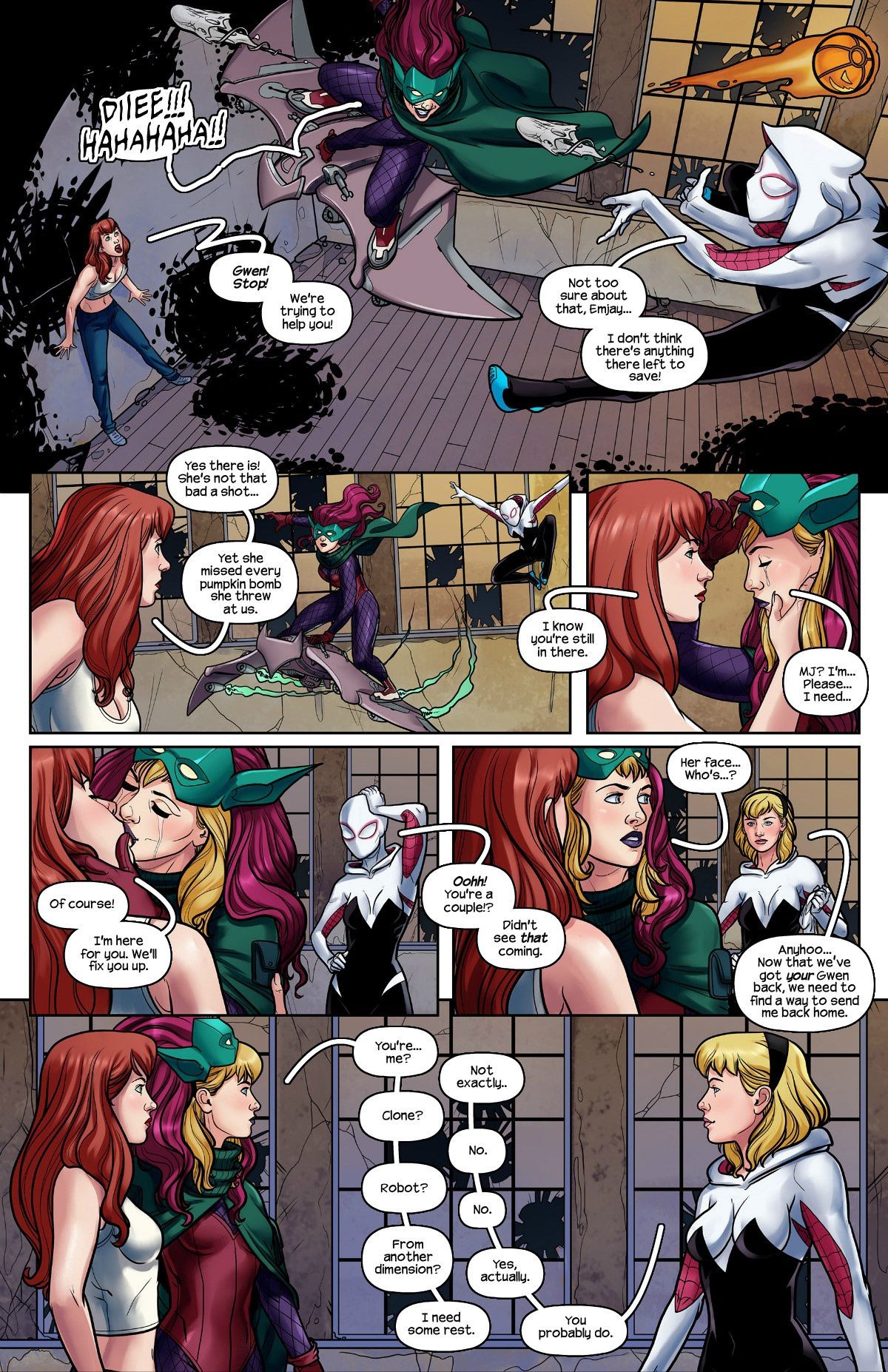 Ghost Spider VS. Green Goblin Porn Comic english 03