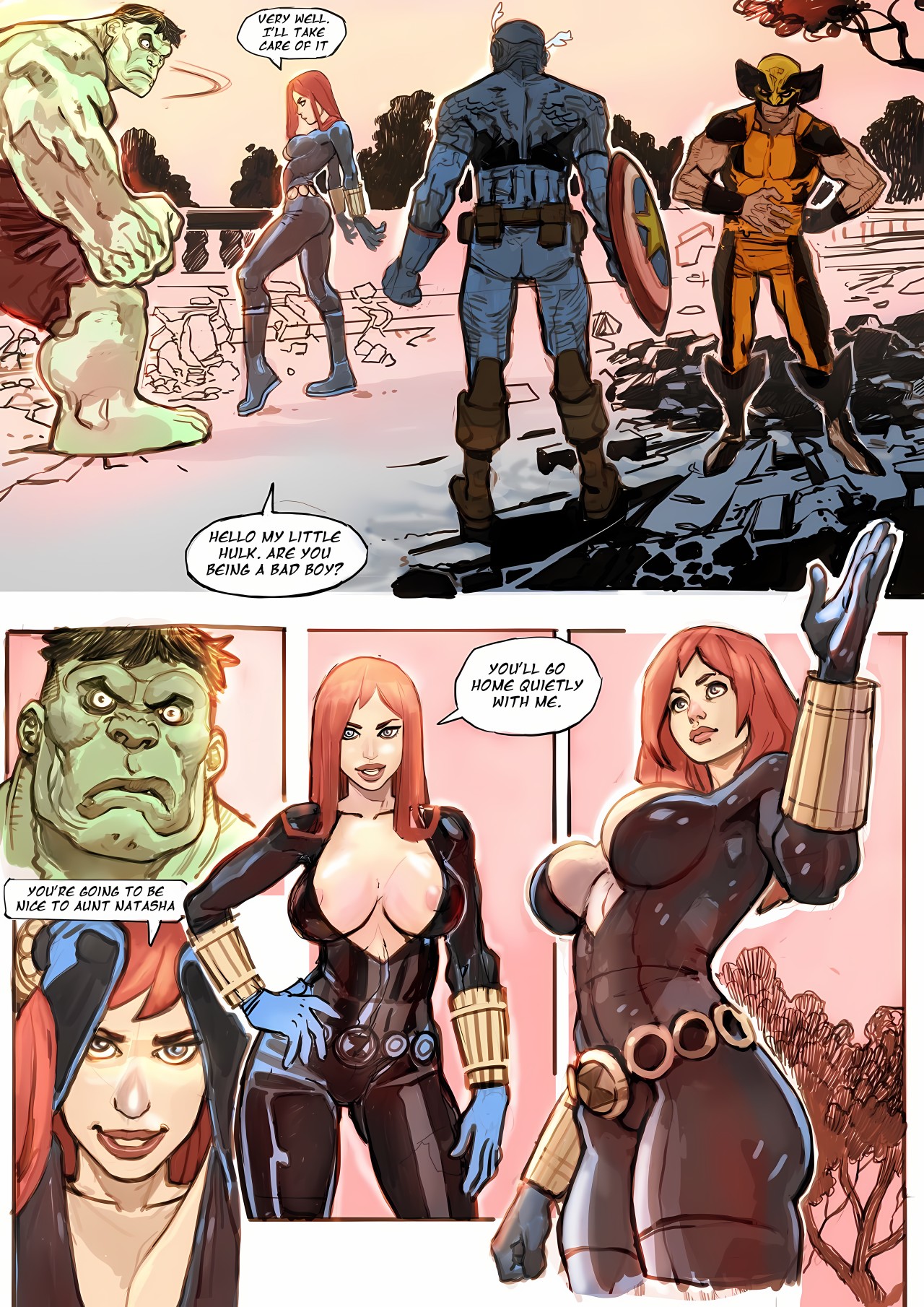 JJFrenchie: Marvel Story Porn Comic english 11