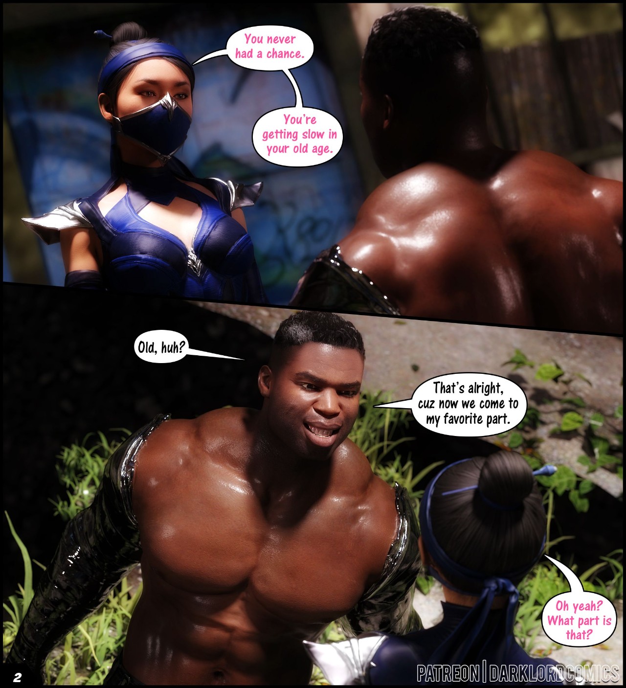 Kitana VS Jax (Mortal Kombat) Porn Comic english 02