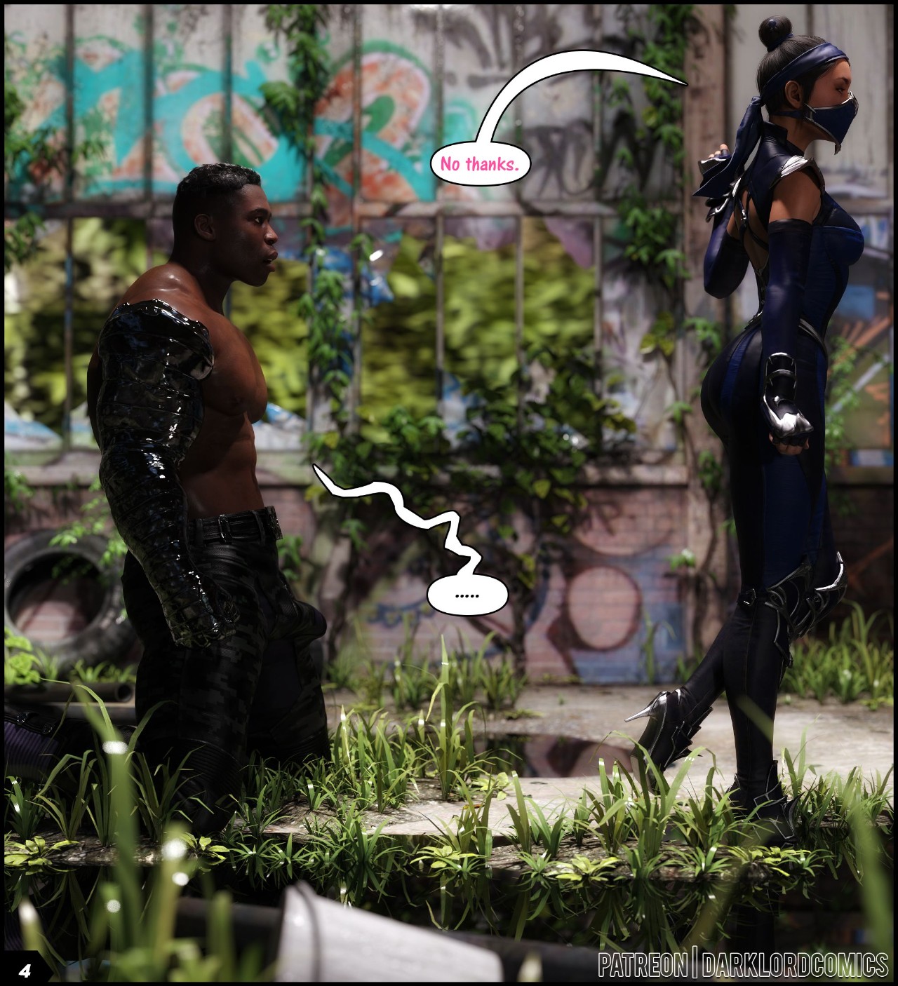 Kitana VS Jax (Mortal Kombat) Porn Comic english 04