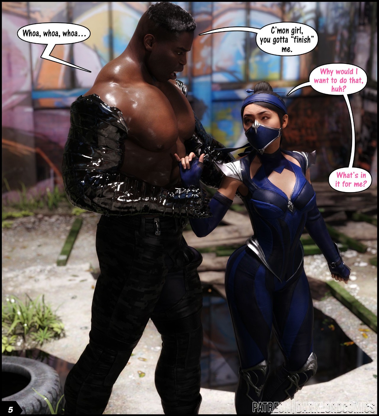 Kitana VS Jax (Mortal Kombat) Porn Comic english 05