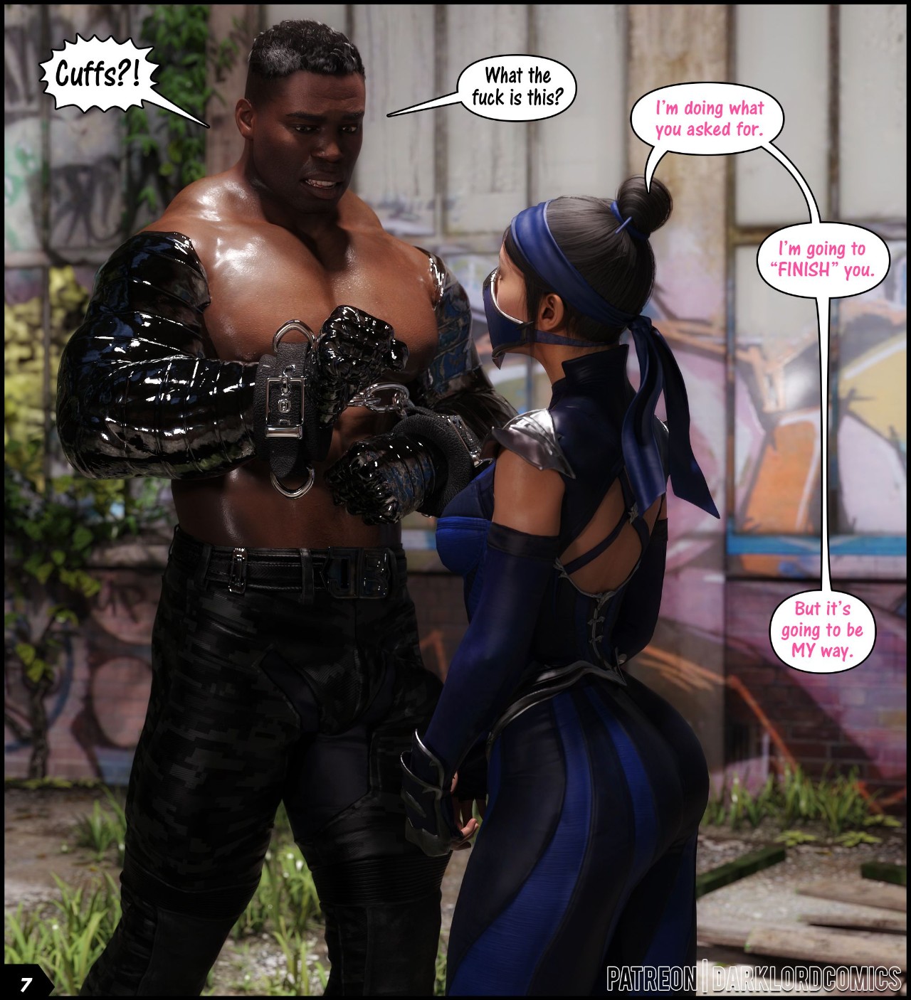 Kitana VS Jax (Mortal Kombat) Porn Comic english 07