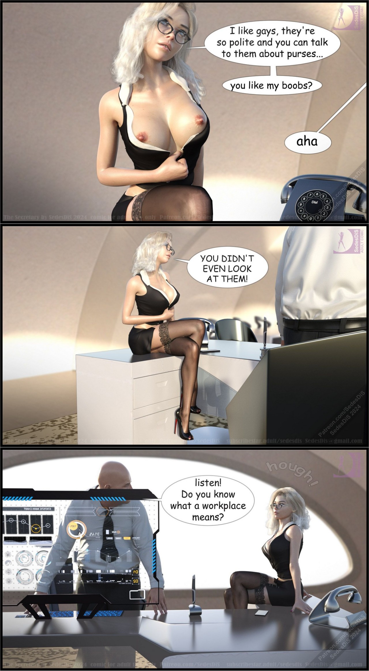 The Secretary New Boss Porn Comic english 08