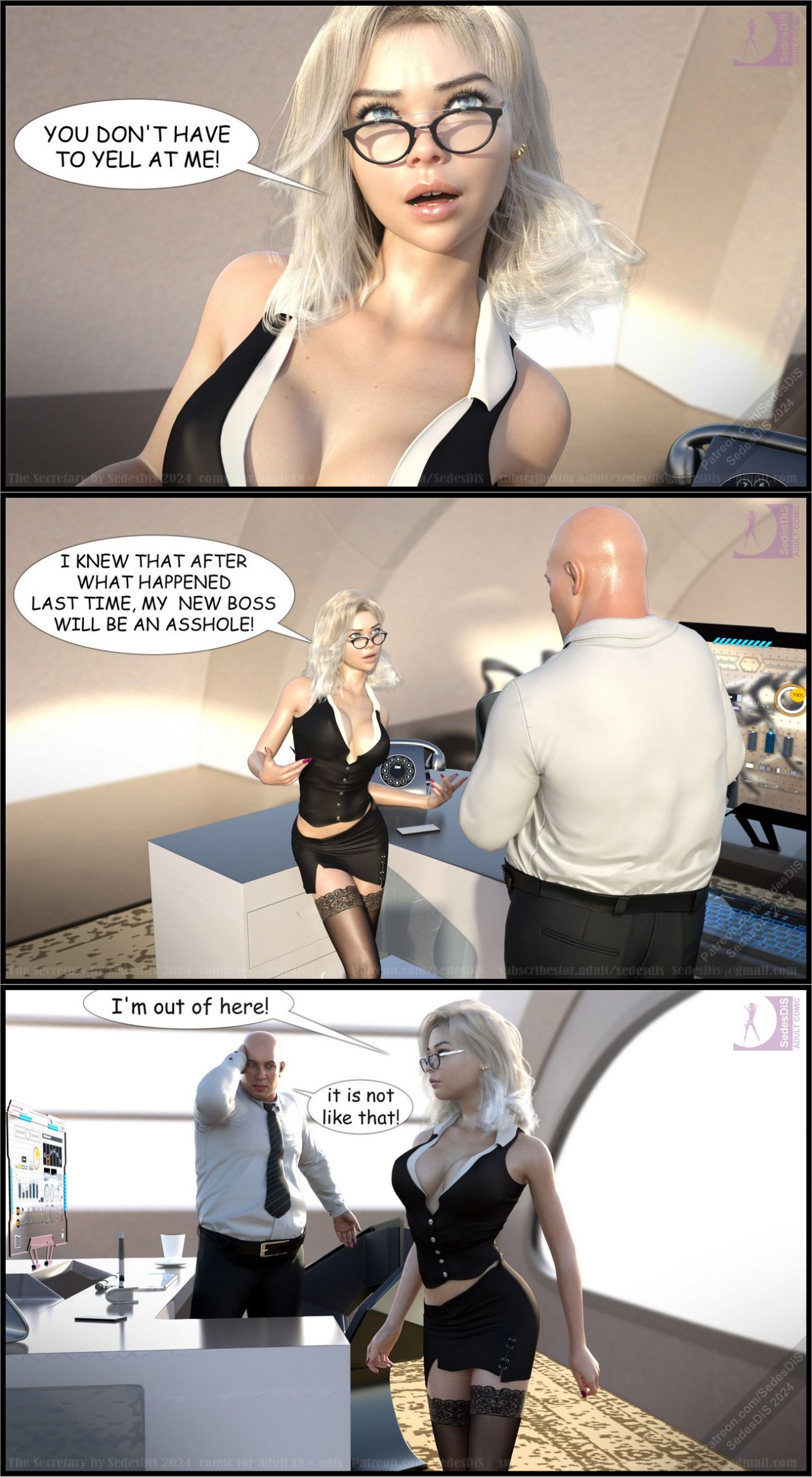 The Secretary New Boss Porn Comic english 10