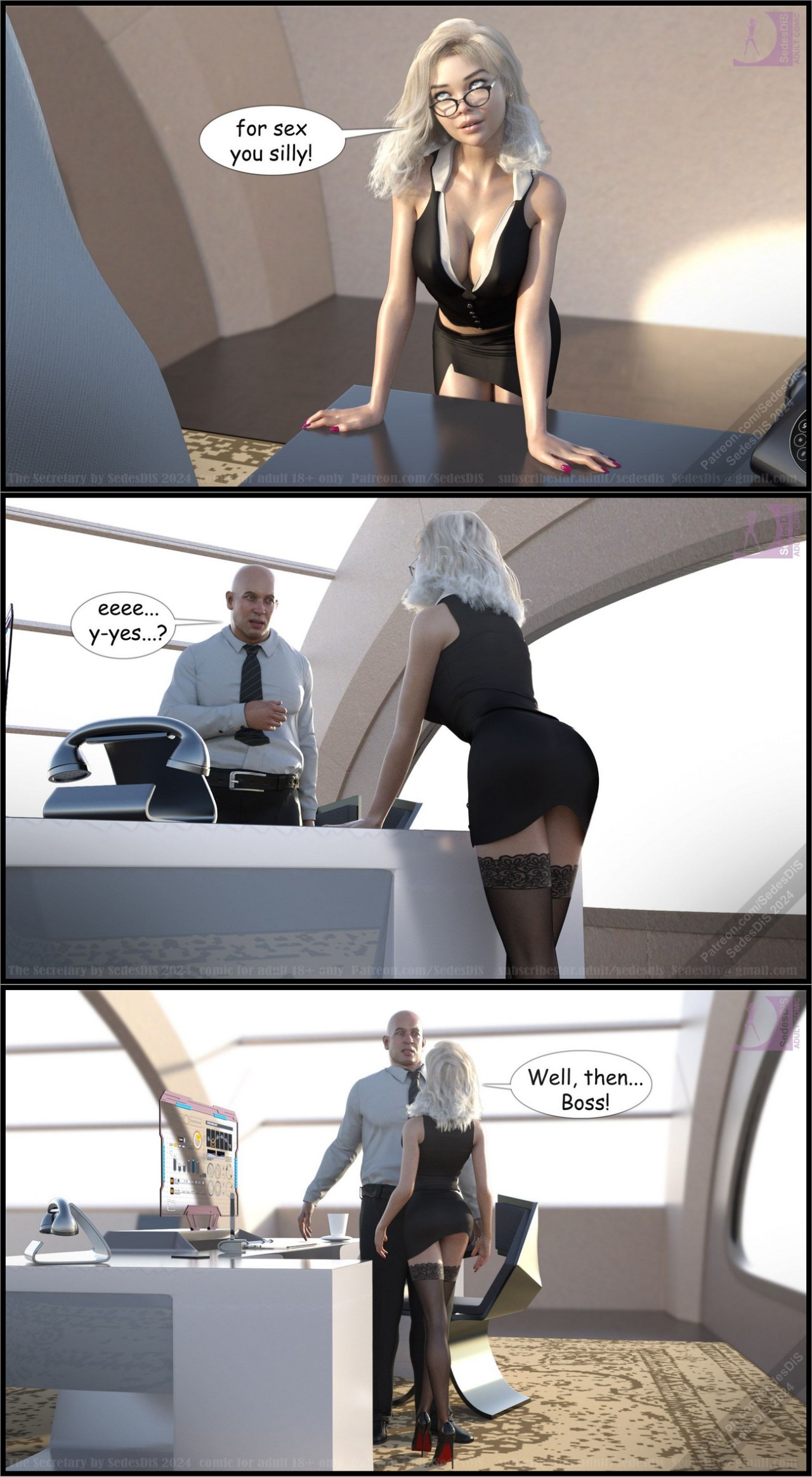 The Secretary New Boss Porn Comic english 12