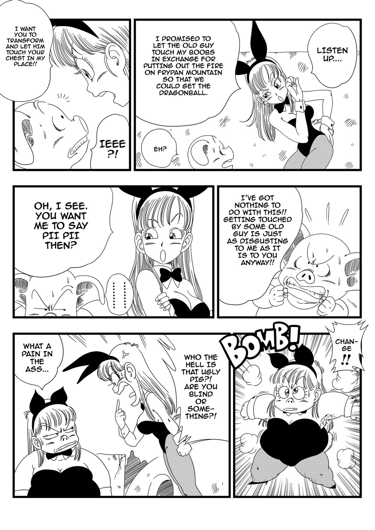 Dagon Ball: Bunny Girl Transformation Porn Comic english 04