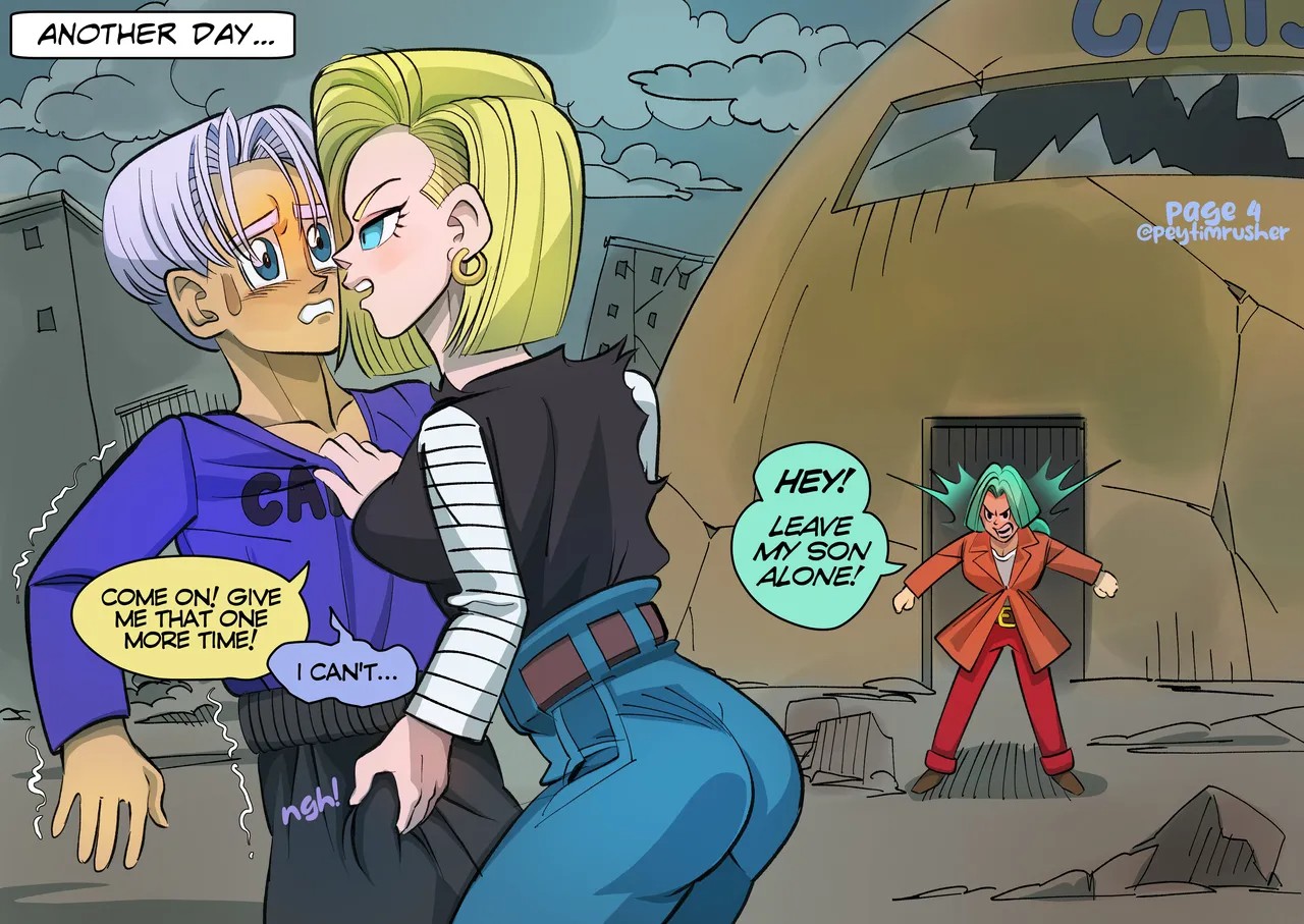 Future Saga: Android 18 vs Bulma And Trunks Porn Comic english 04