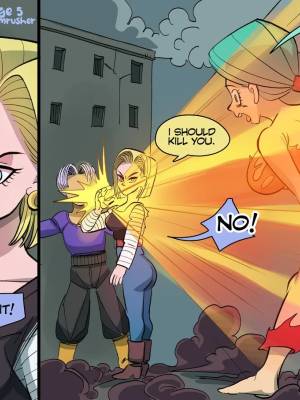 Future Saga: Android 18 vs Bulma And Trunks Porn Comic english 05