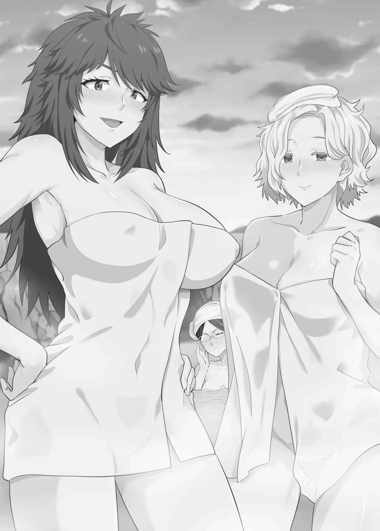 Going On A Hotspring Trip With Tomos Mom And Her Friends! Porn Comic english 02