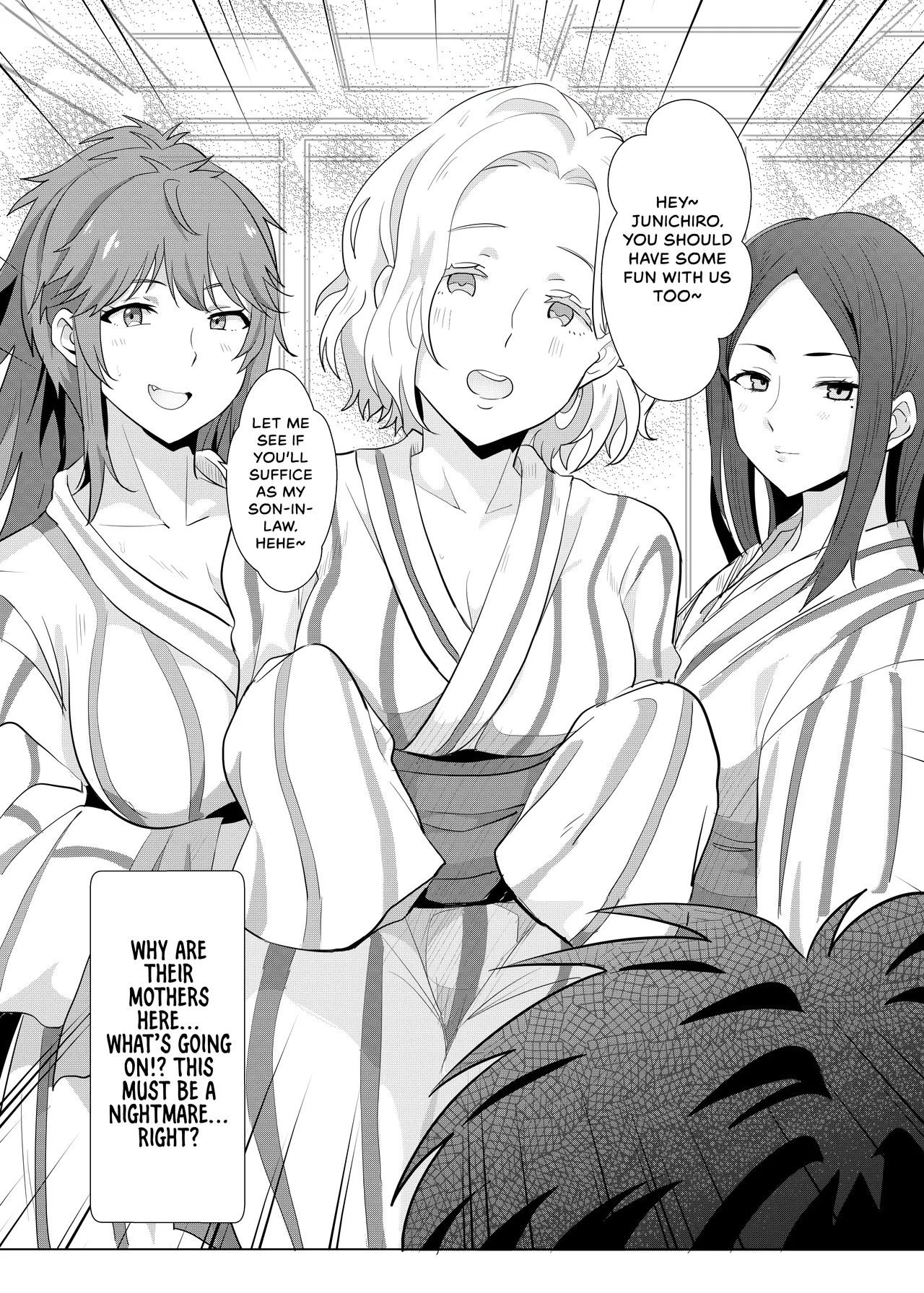 Going On A Hotspring Trip With Tomos Mom And Her Friends! Porn Comic english 06