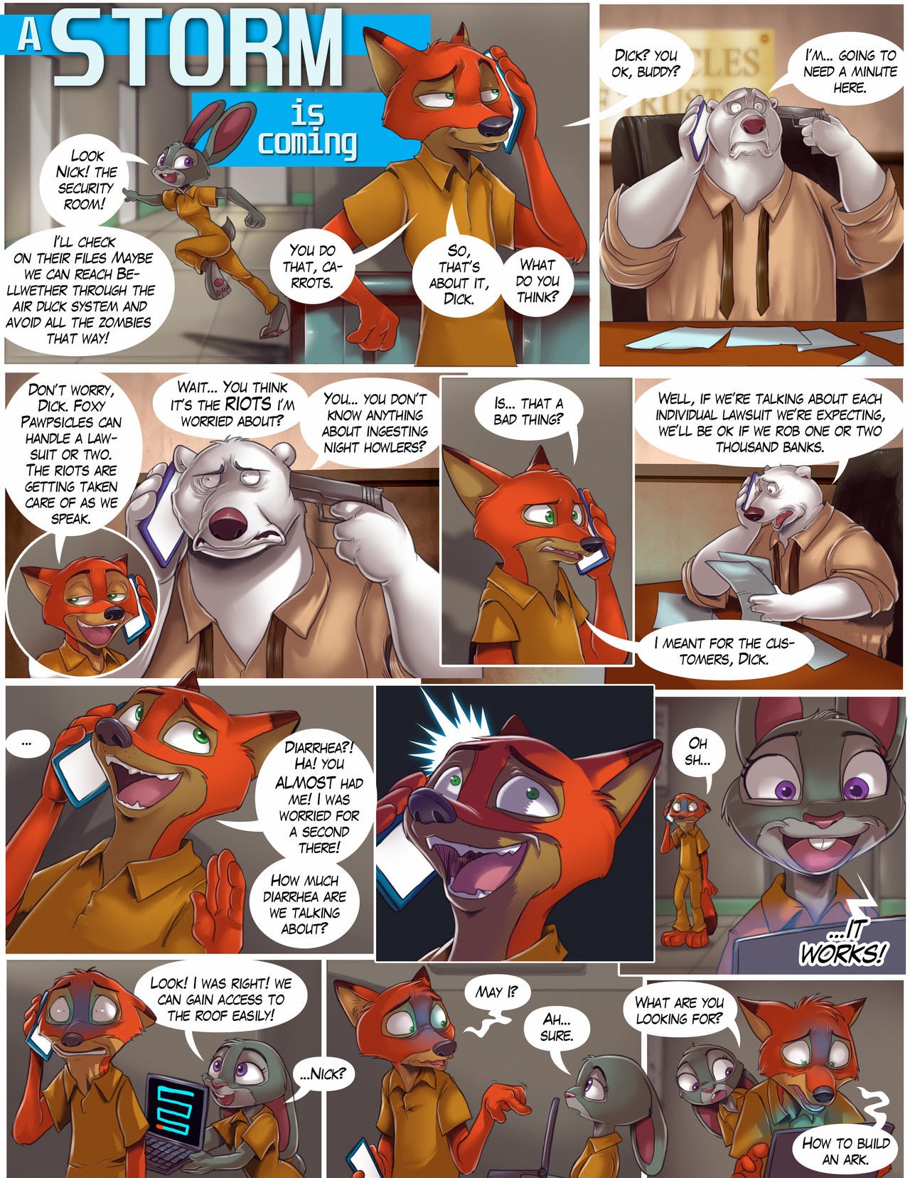 Guilty! Judy & Nick Go To Jail Porn Comic english 33