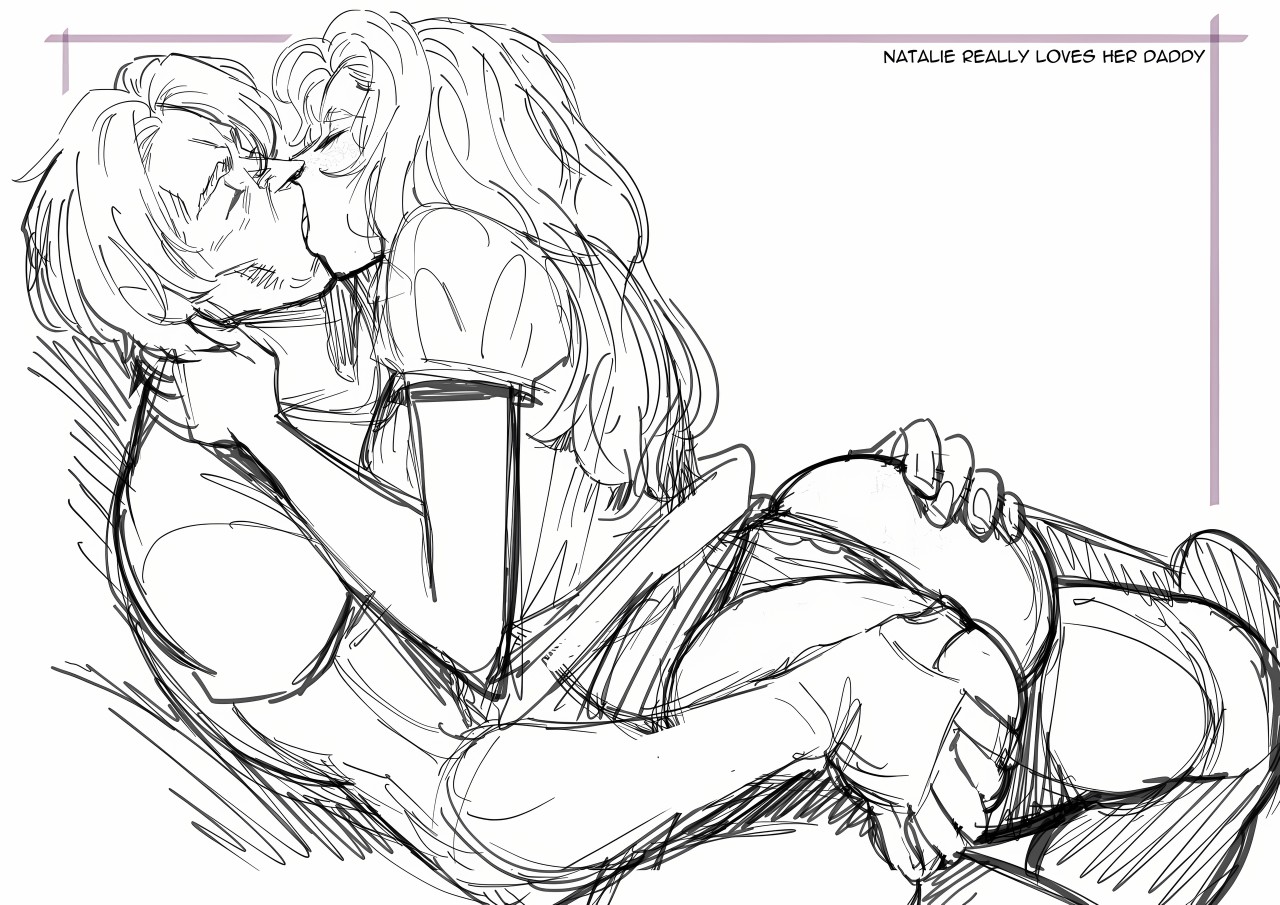 Sleepy cuddle drawing reference