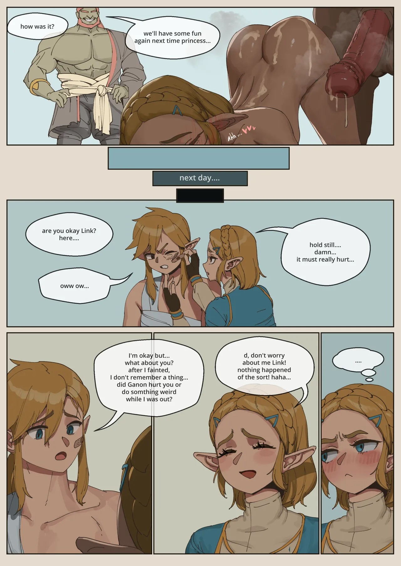 Zelda After Link Passes Out Porn Comic english 02