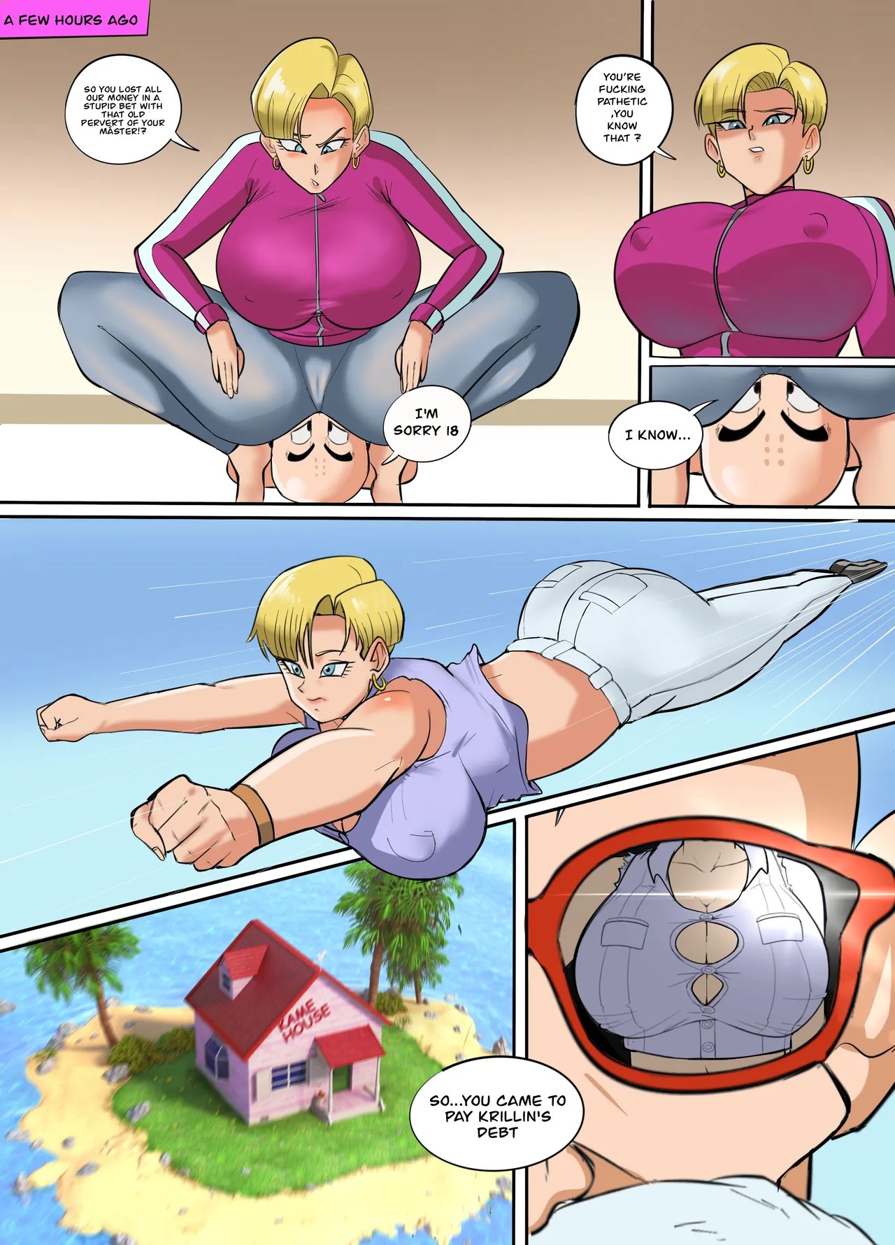 Android 18 x Roshi Porn Comic english 02