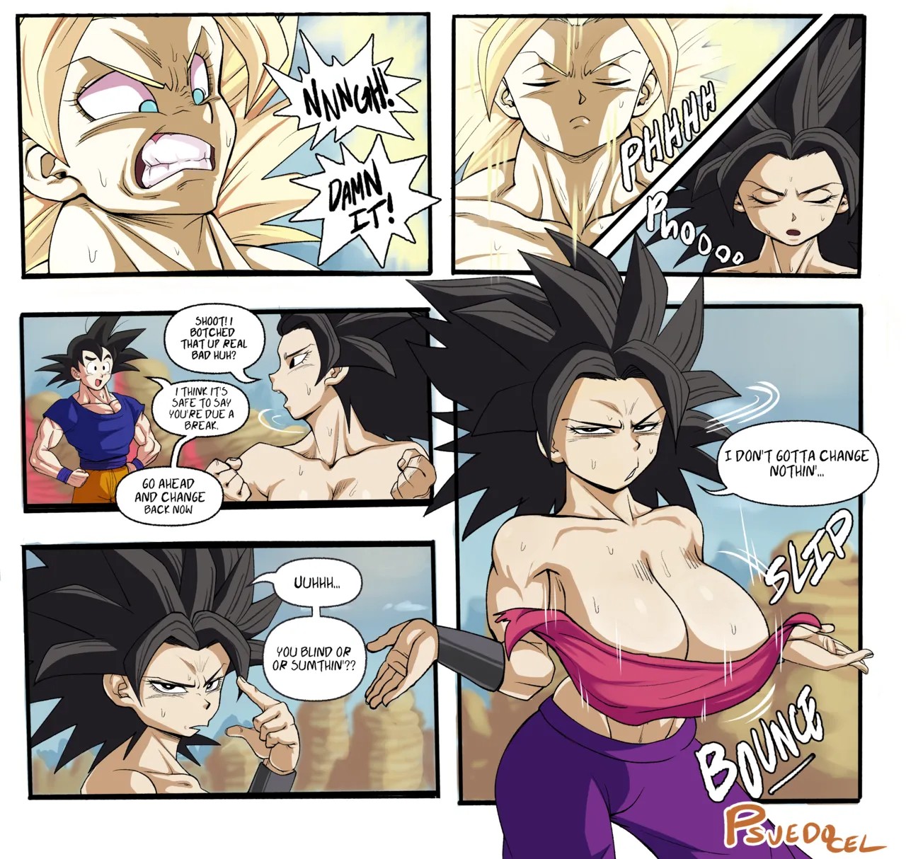 Caulifla's Ki Malfunction Porn Comic english 02