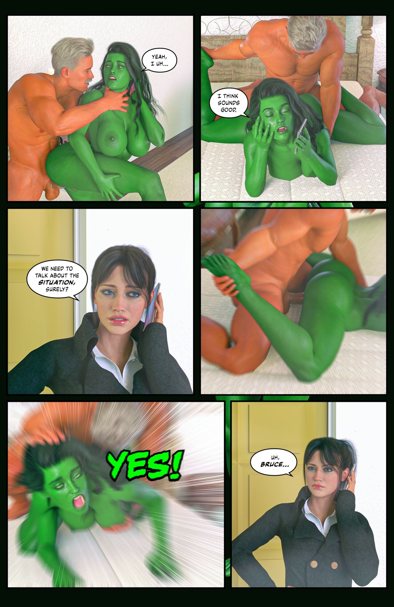 Hulk: Bustier Part 2 Porn Comic english 16