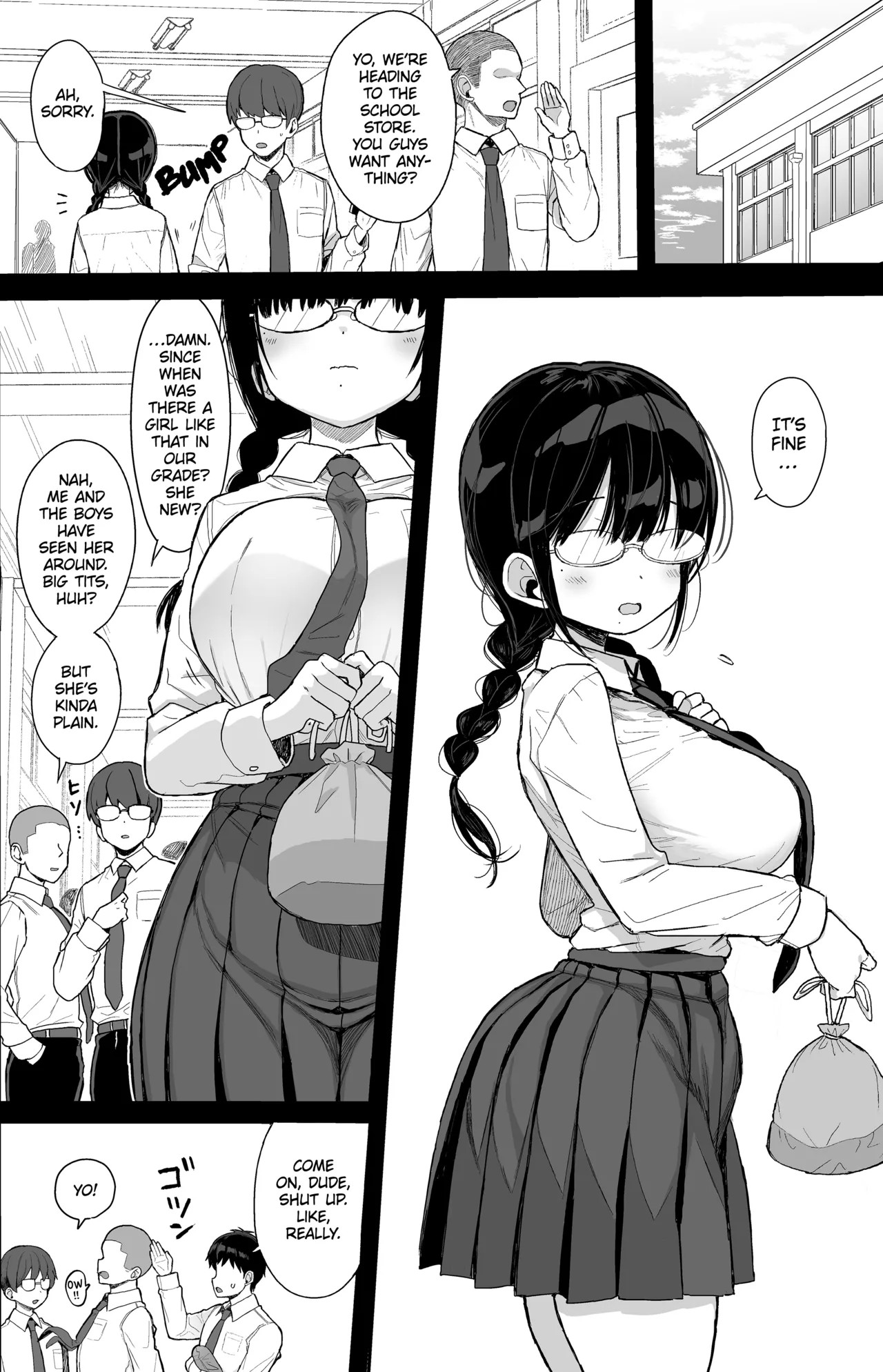 The Mild-Mannered Girlfriend Who Can't Resist Porn Comic english 03