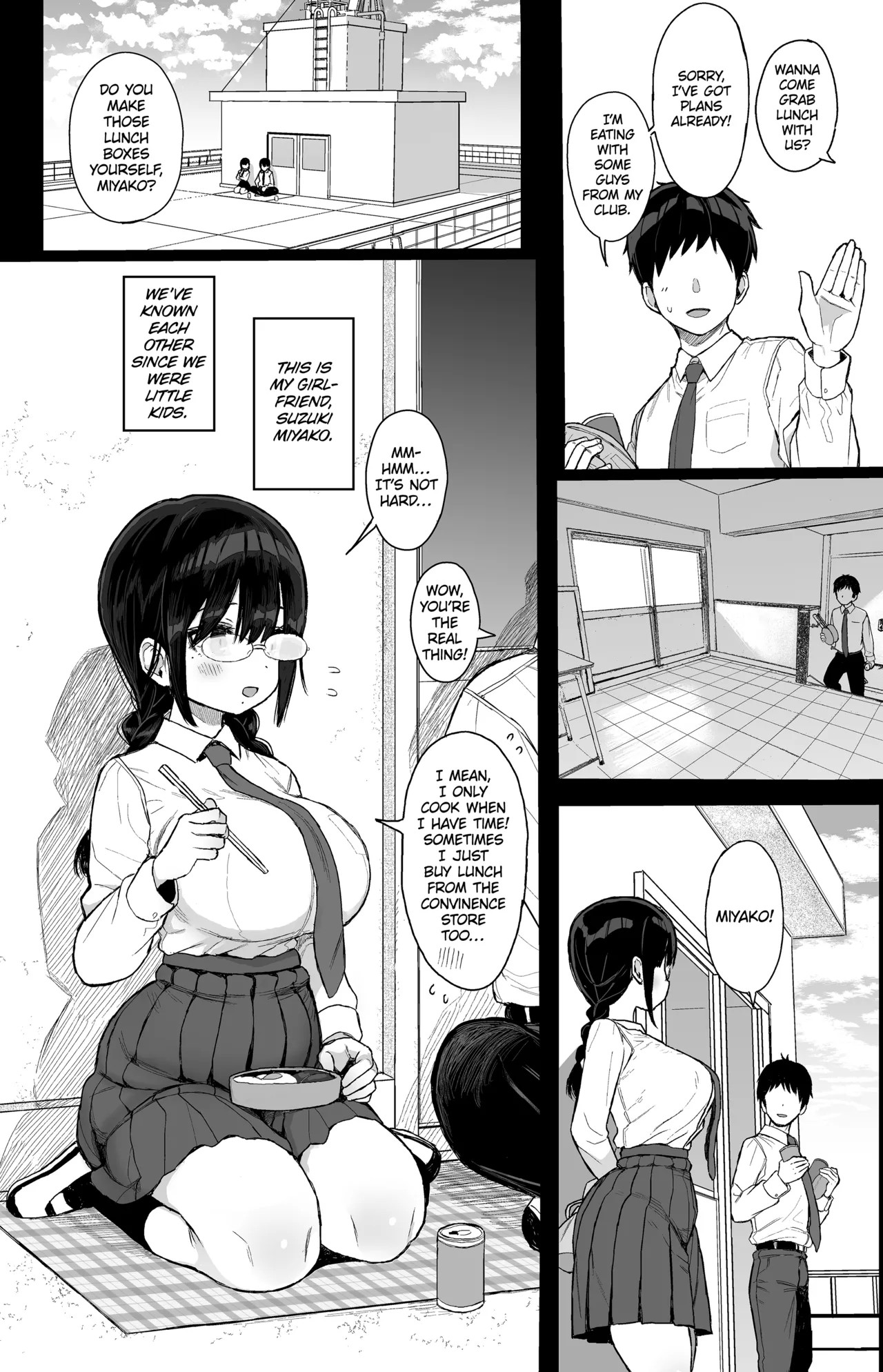 The Mild-Mannered Girlfriend Who Can't Resist Porn Comic english 04