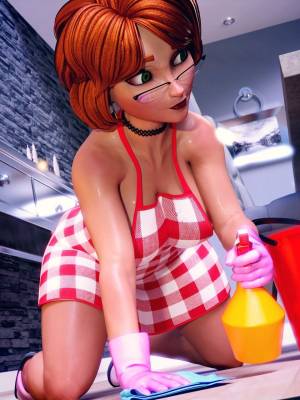 Cass Hamada: Cass Busy With Housework Porn Comic english 06