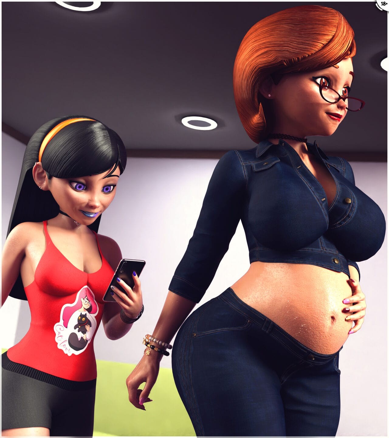 Helen And Cass Threesome: Preg Helen With Violet And Cass Porn Comic english 02