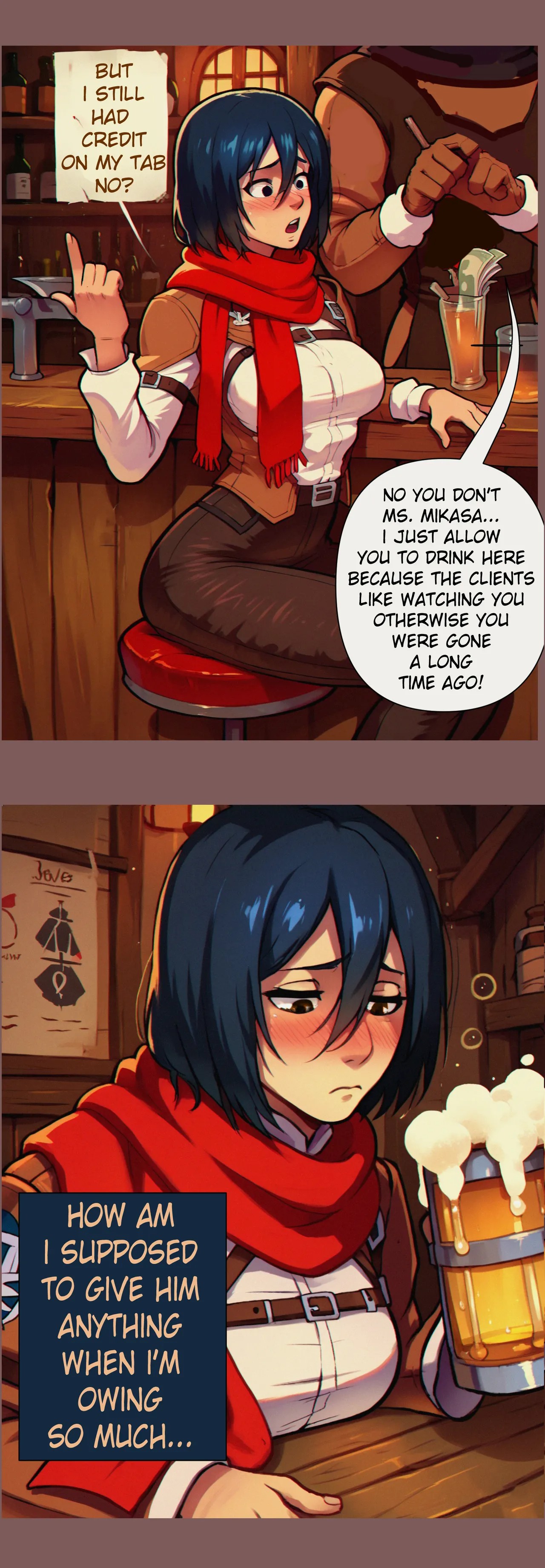 Mikasa Debauched Life Porn Comic english 02