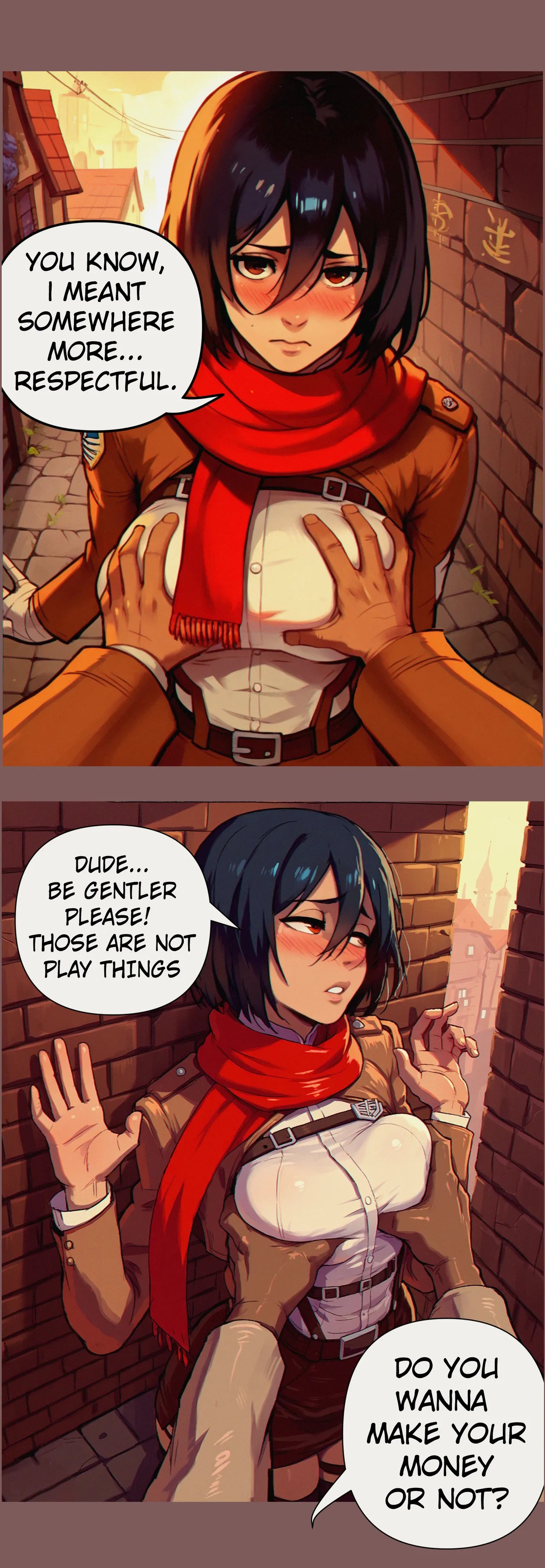 Mikasa Debauched Life Porn Comic english 07