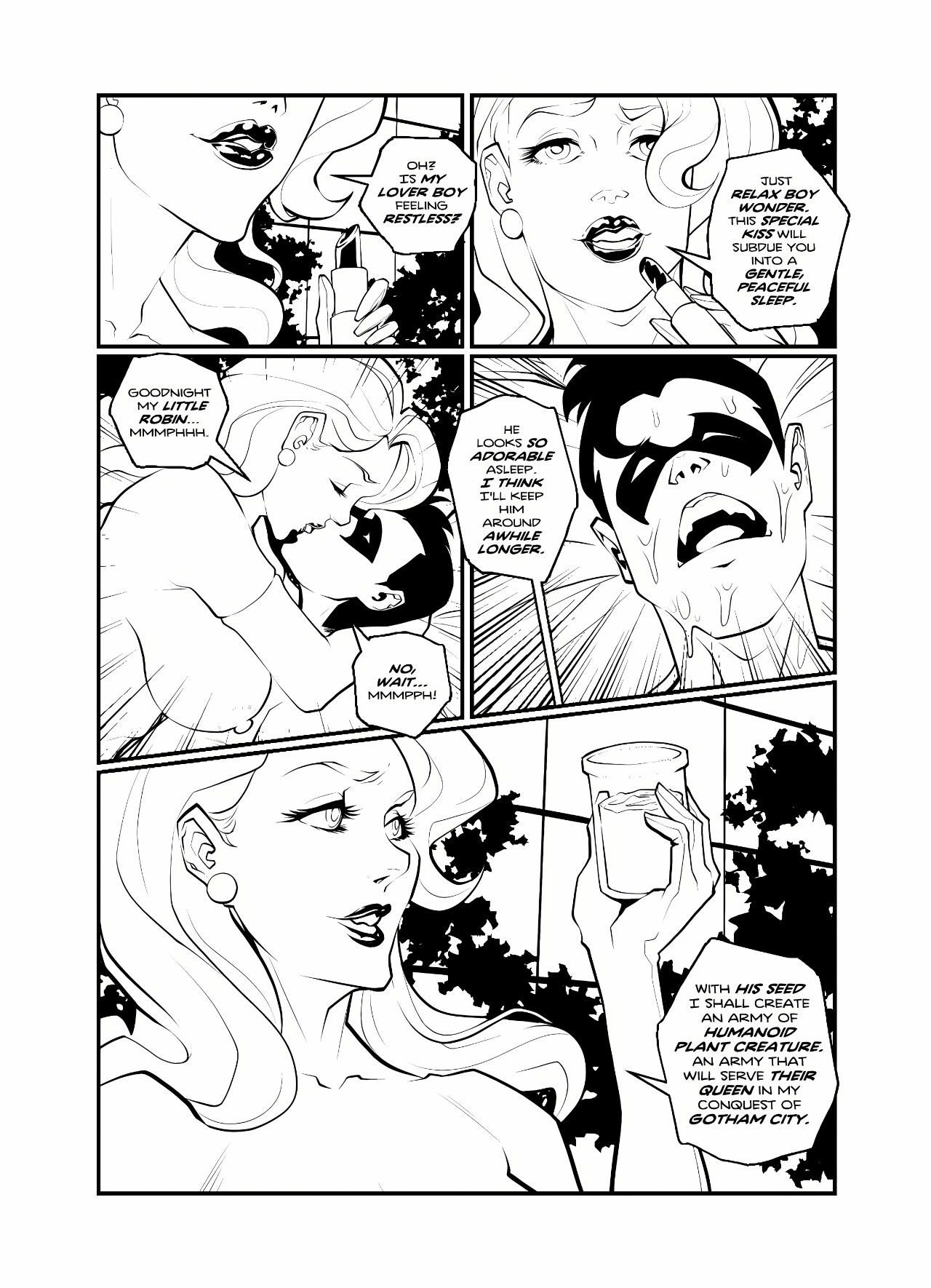 Poison Ivy & Robin Part 2: Deflowering The Boy Wonder Porn Comic english 09