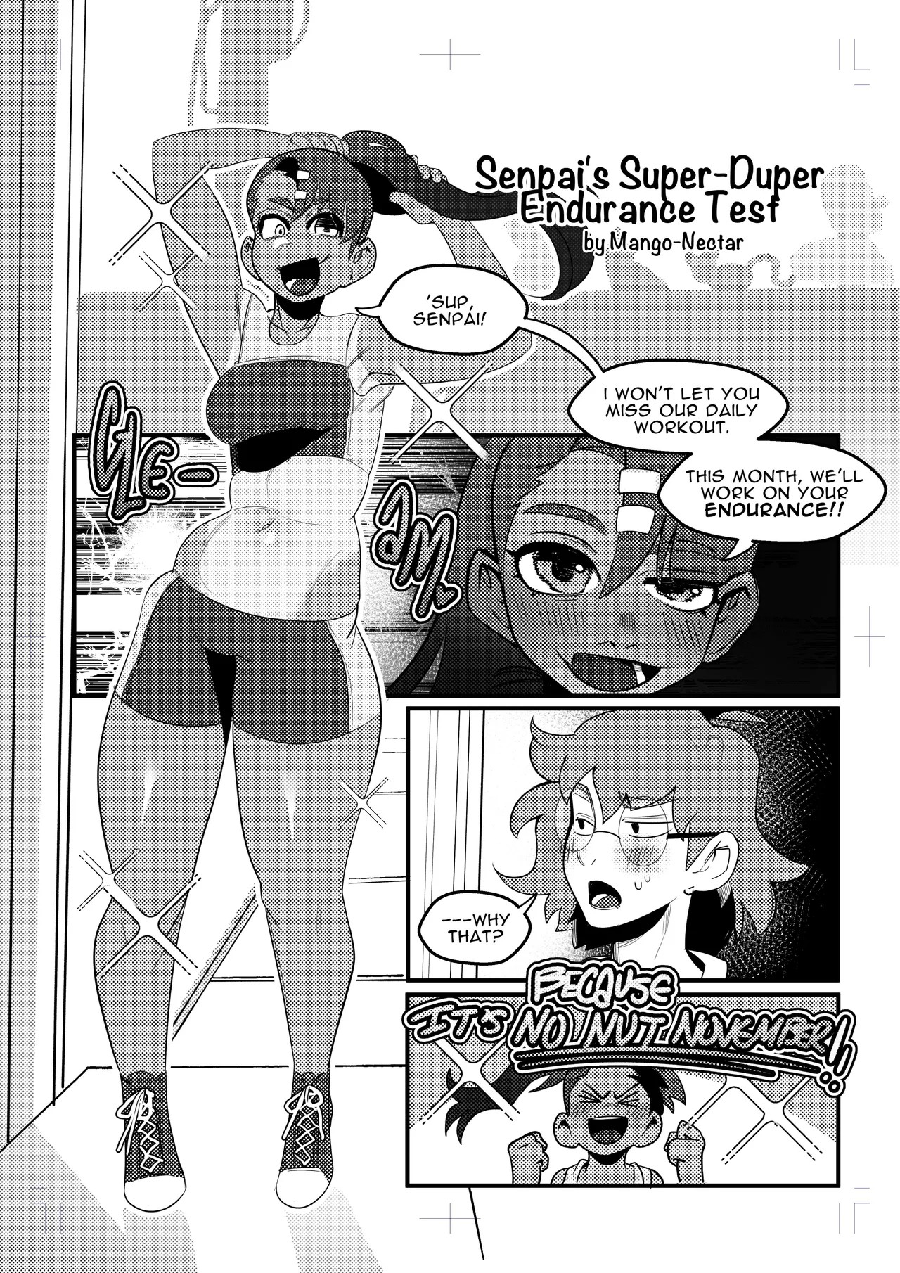 Senpai's Super-Duper Endurance Test Porn Comic english 02