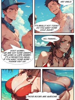 Beach Story Part 1: Aerith Porn Comic english 04