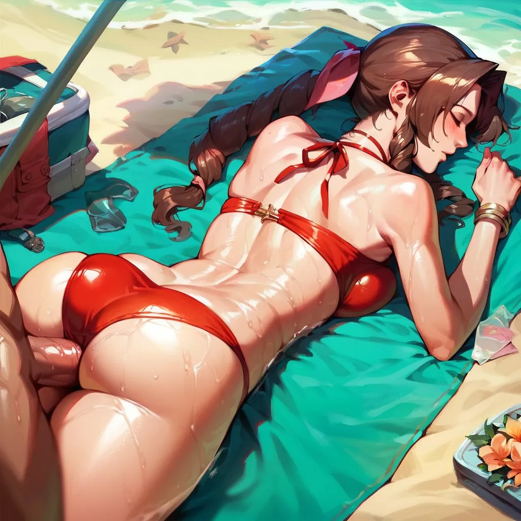 Beach Story Part 1: Aerith Porn Comic english 26