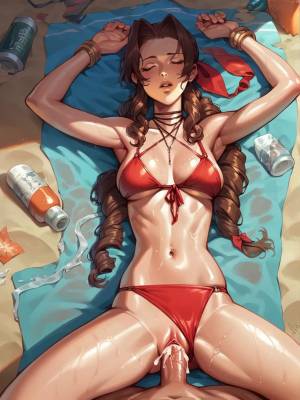 Beach Story Part 1: Aerith Porn Comic english 33