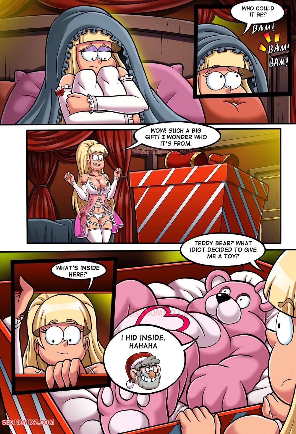 New Year Party And a Big Pink Bear Porn Comic english 26