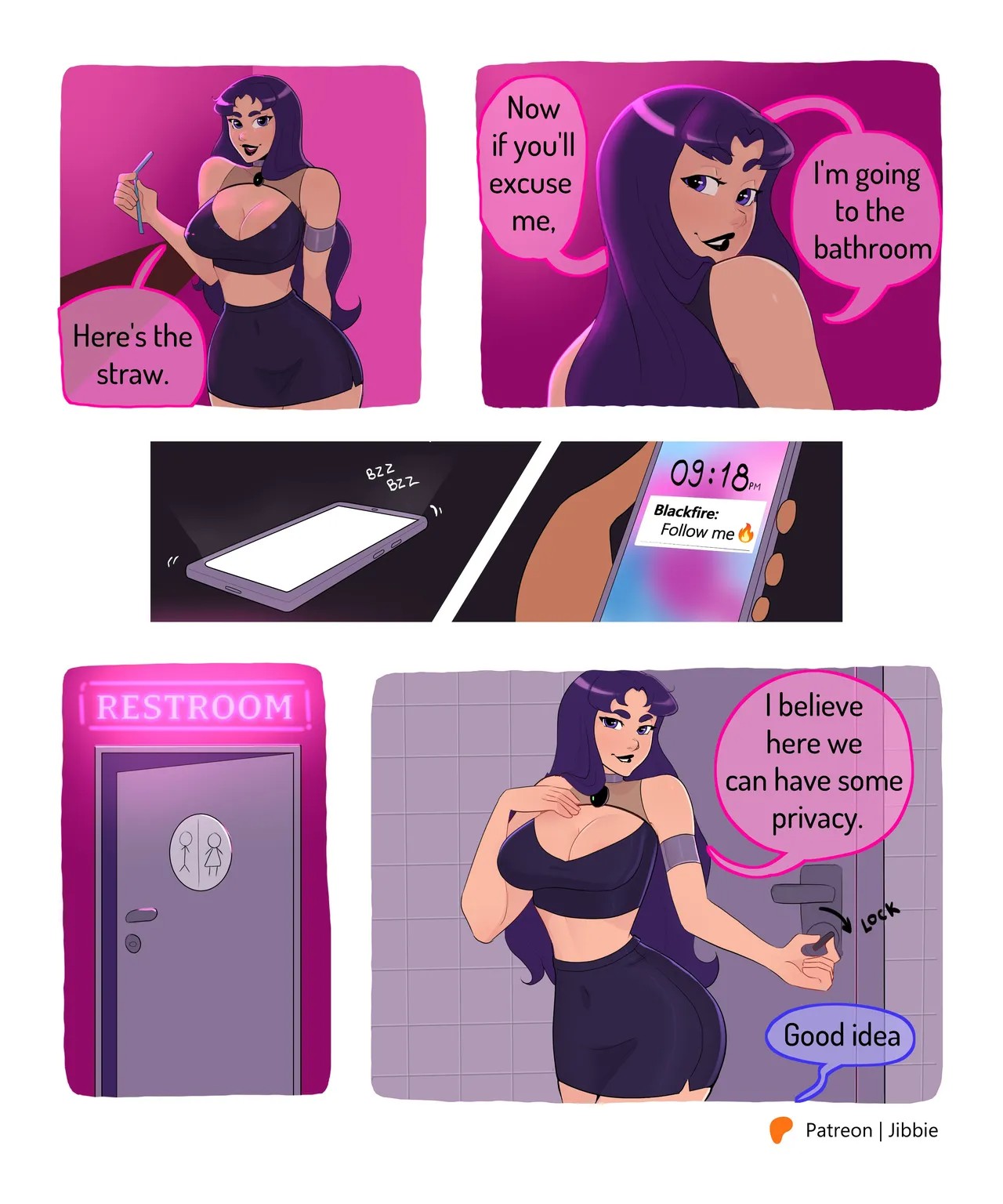 Night Out With Blackfire Porn Comic english 04