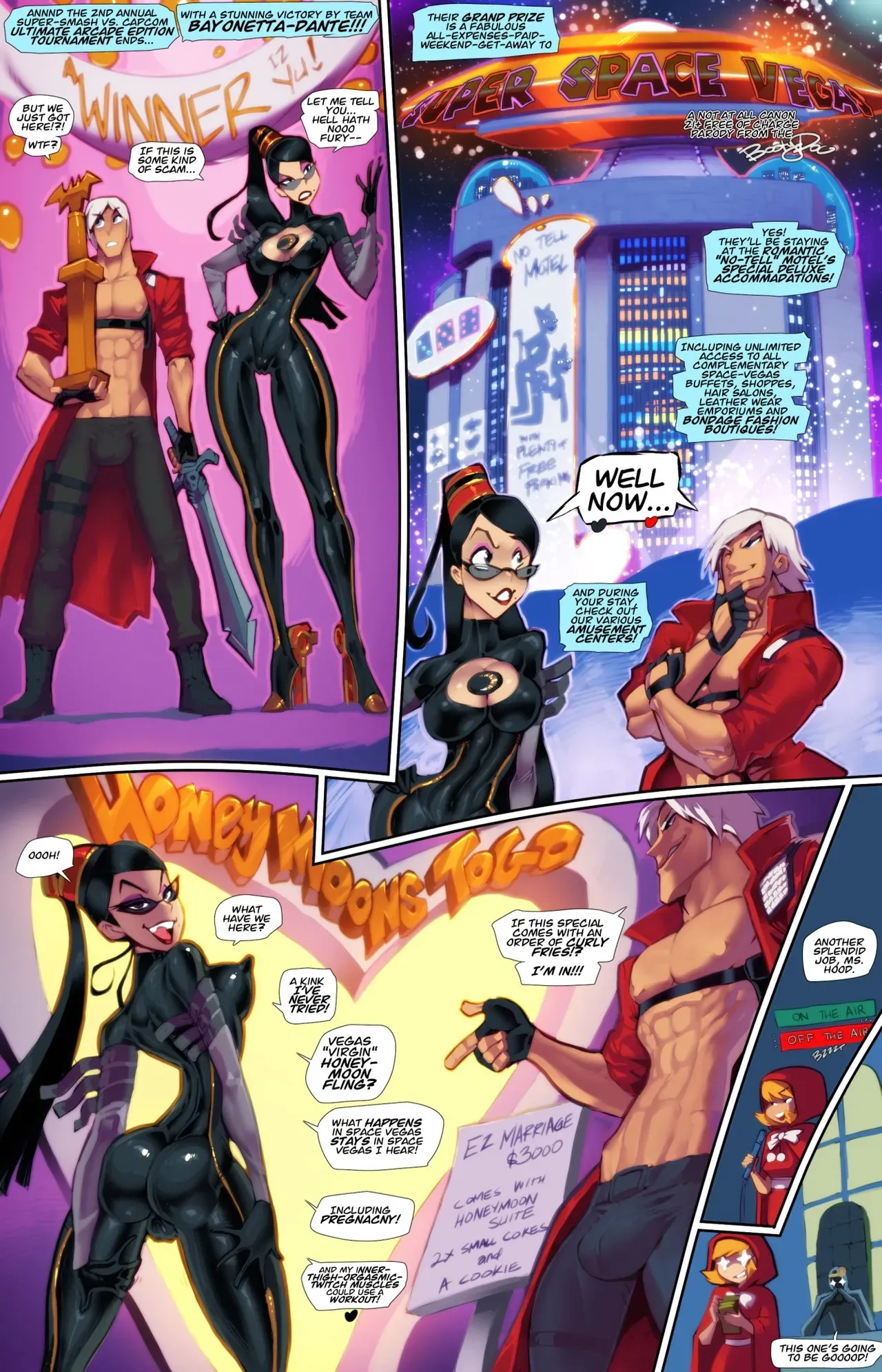 Bayonetta And Dante In Super Space Vegas (Bayonetta) [Fred Perry] - English  - Porn Comic