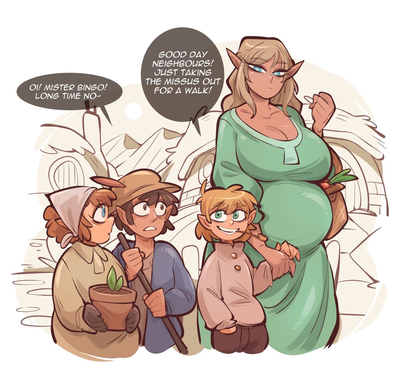 Elf x Halfling Porn Comic english 12
