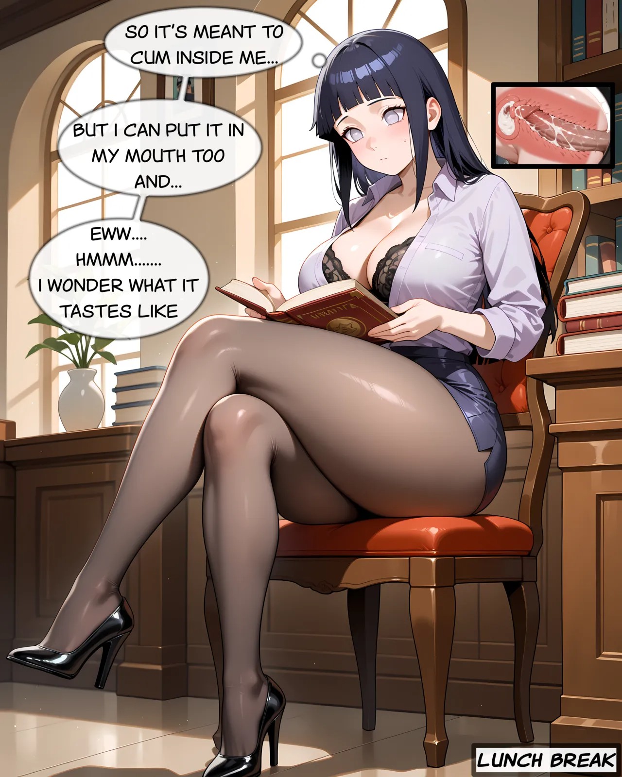 Hinata Librarian Slut Porn Comic english 08