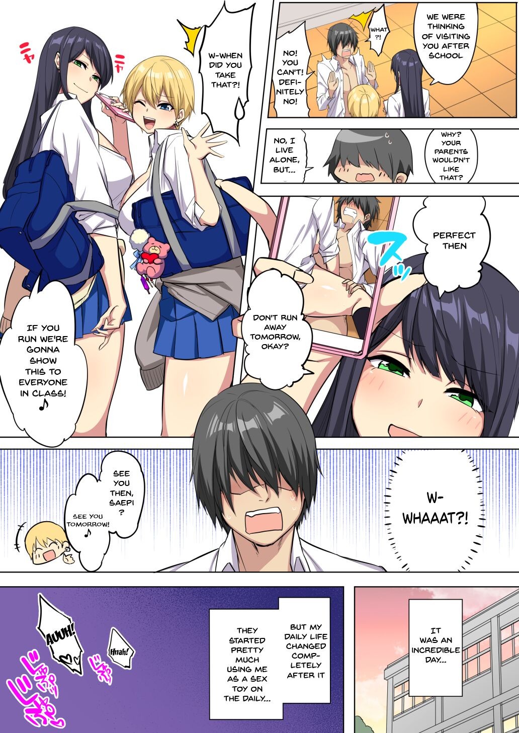 My Big Cock Is Getting Squeezed By Huge Breasted Bitch Gals!! Porn Comic english 24