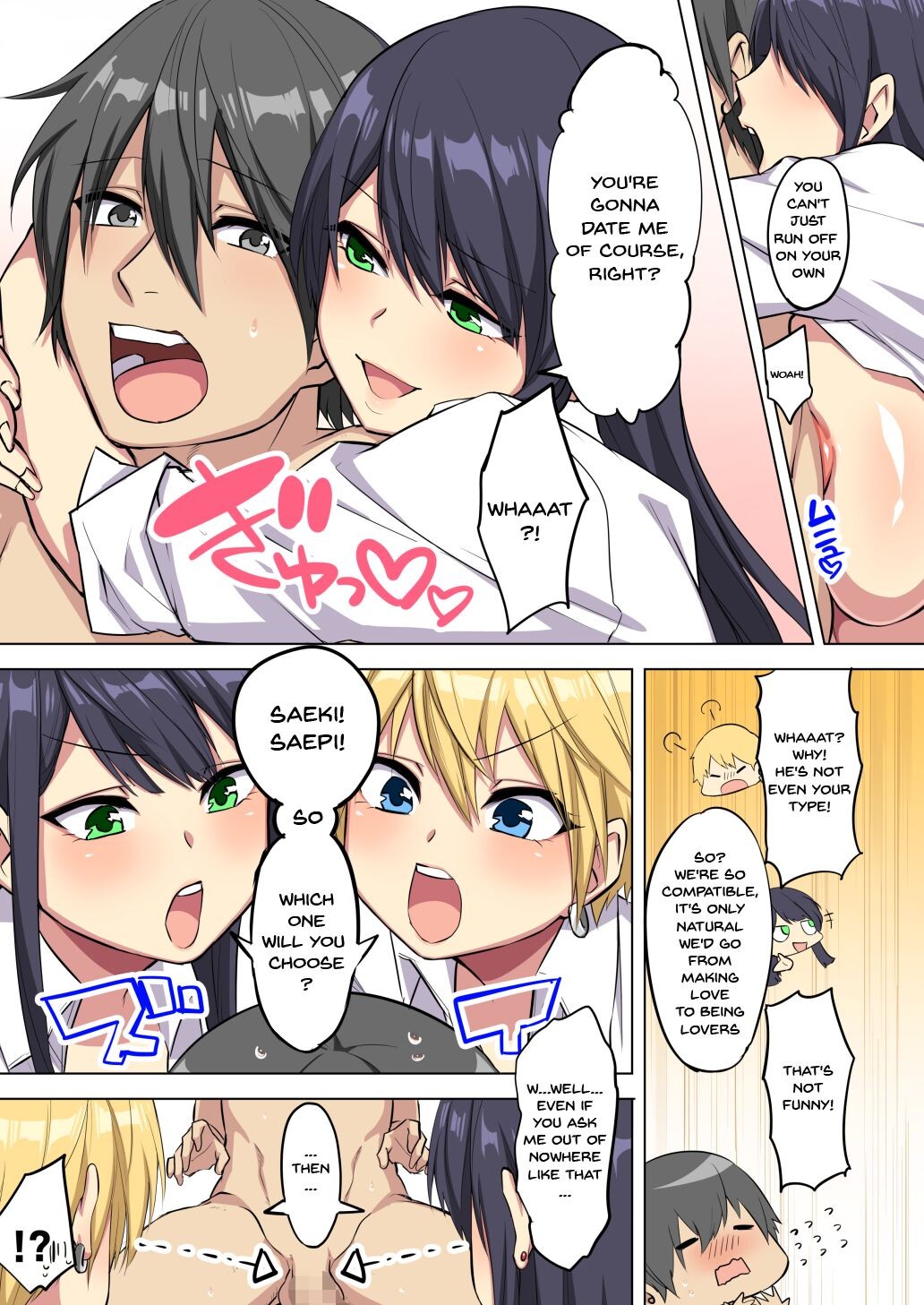 My Big Cock Is Getting Squeezed By Huge Breasted Bitch Gals!! Porn Comic english 36