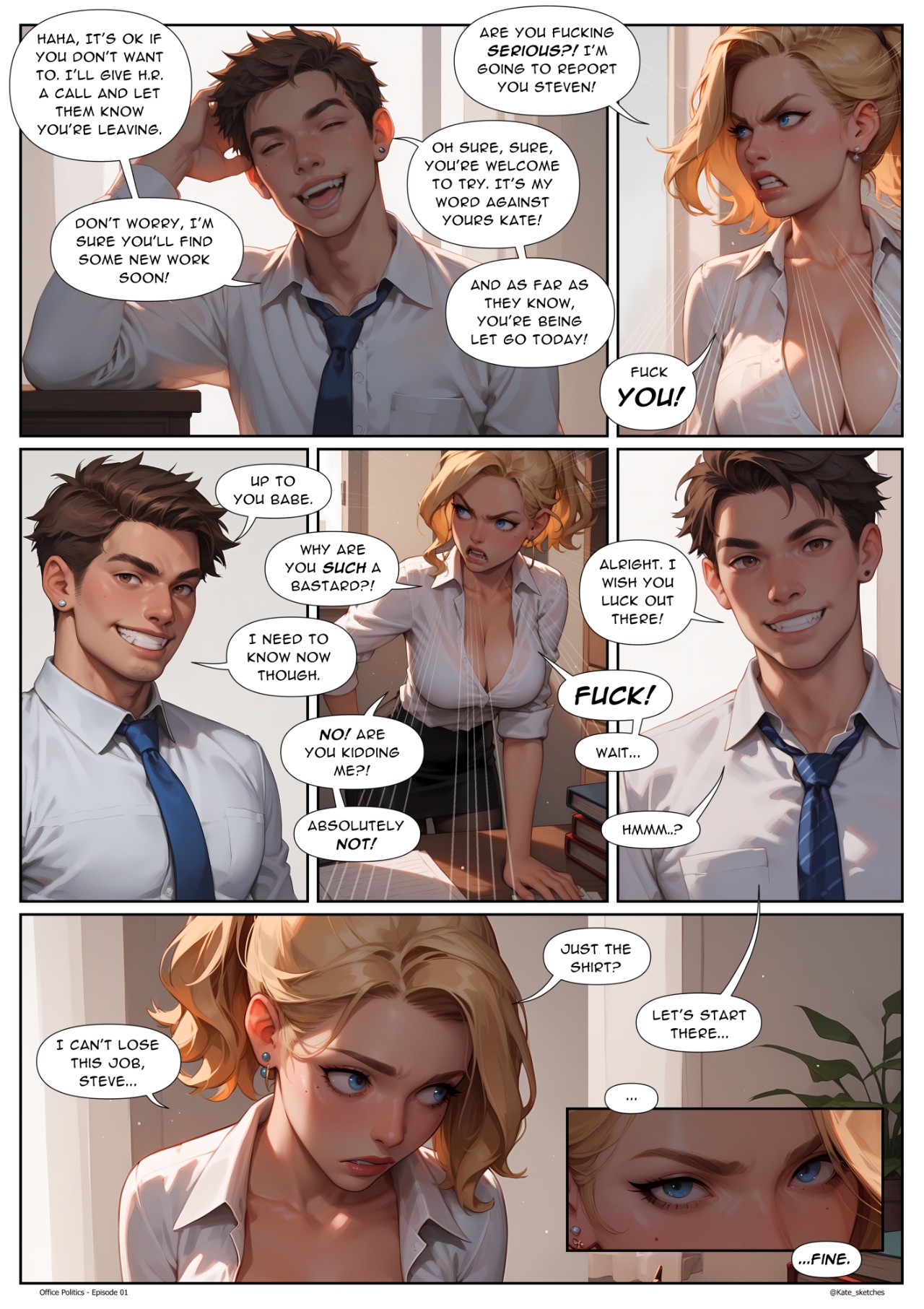 Office Politics Part 1: The Deal Porn Comic english 18