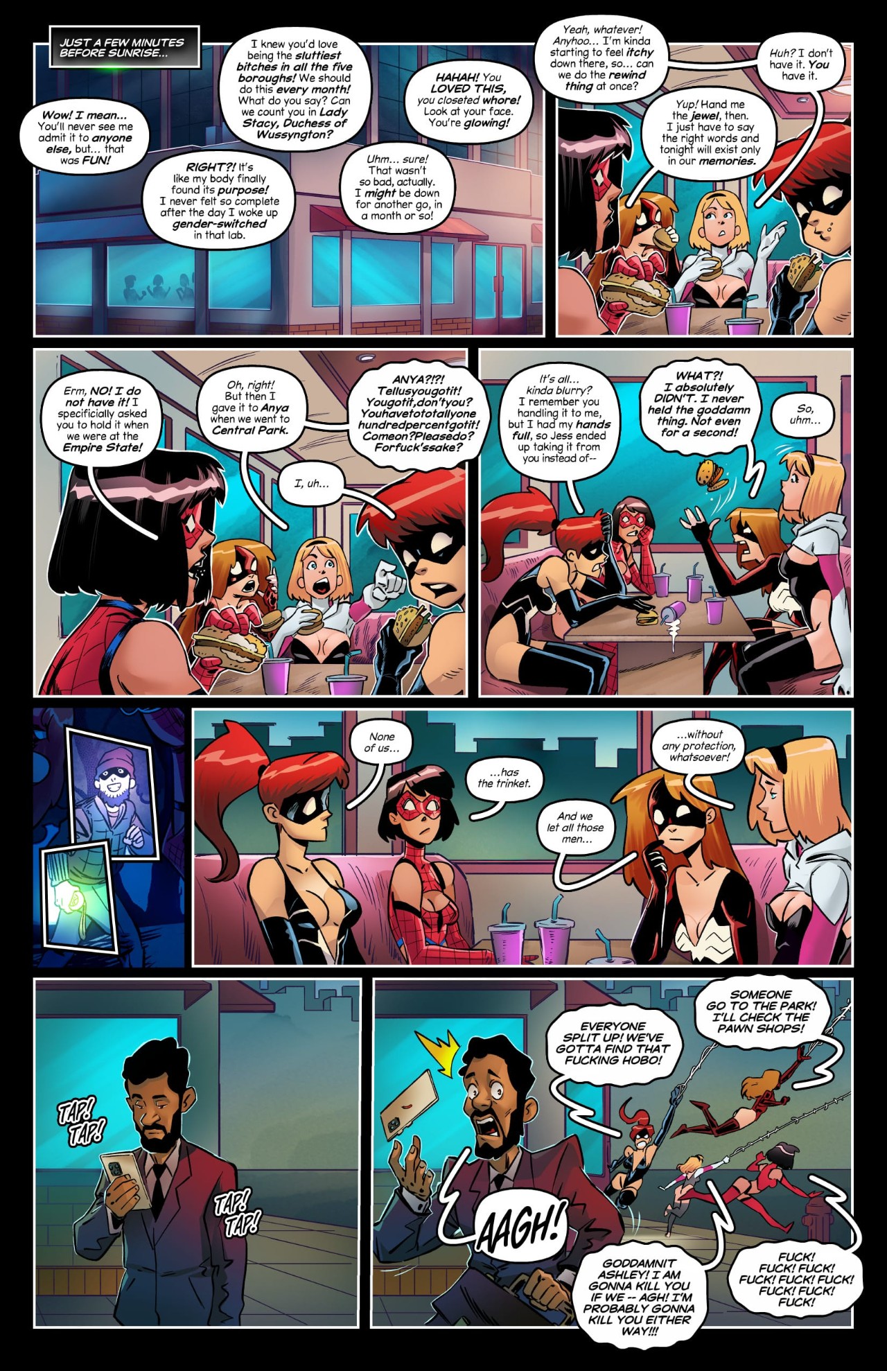 Sluttish Spider Bitches' Night Out Porn Comic english 10