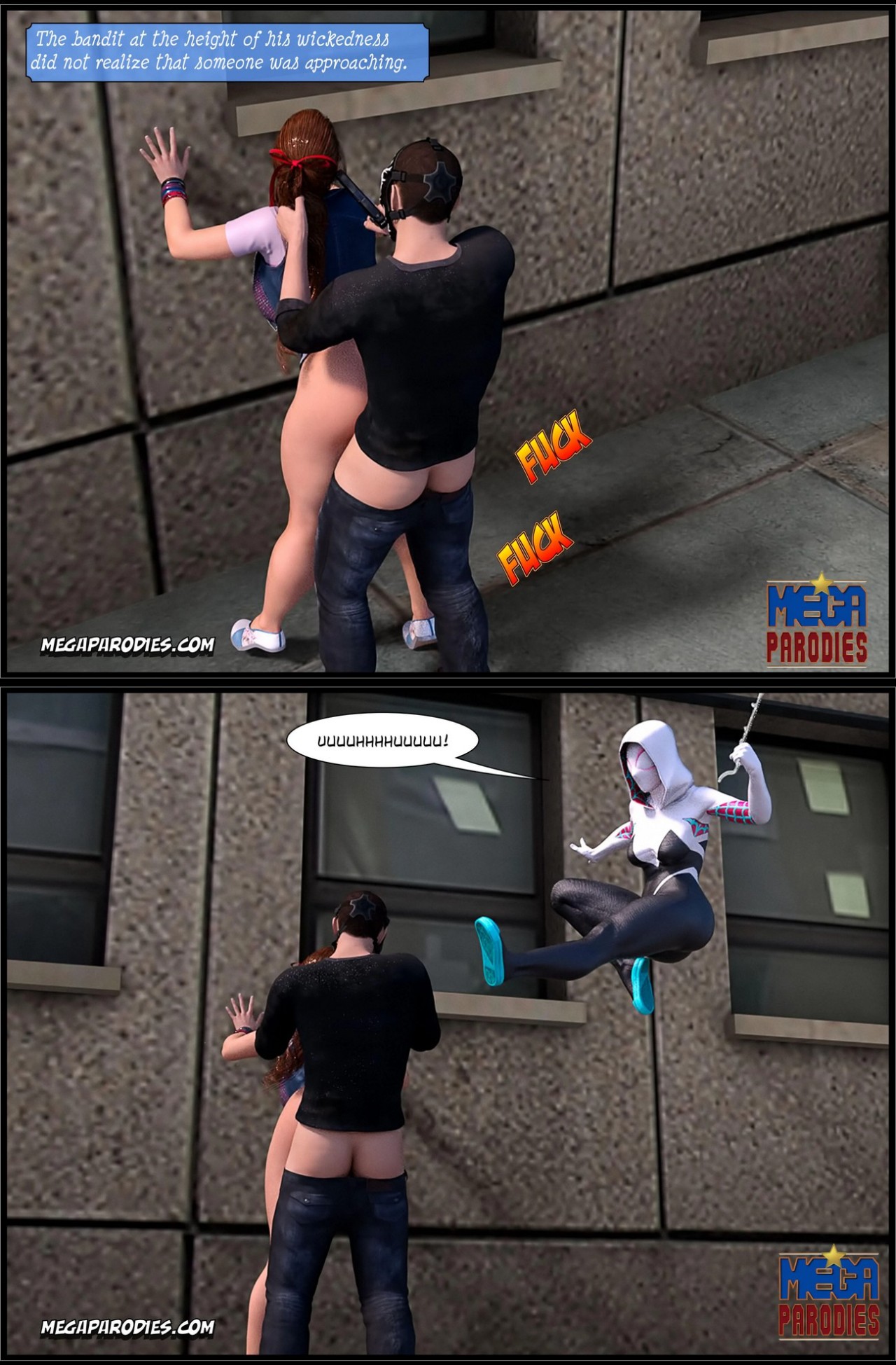 Spider-Gwen X Rhino Porn Comic english 07